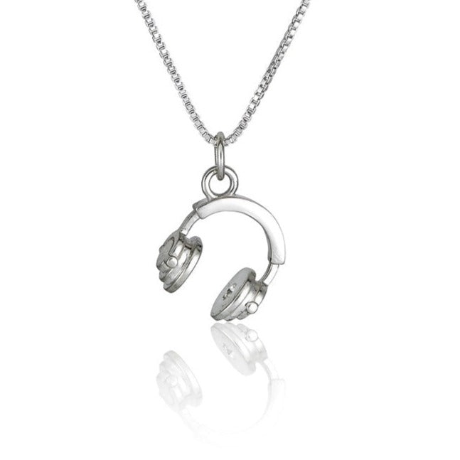 Cartography Men's Hey Mr. D J - Headphones Necklace In Sterling Silver