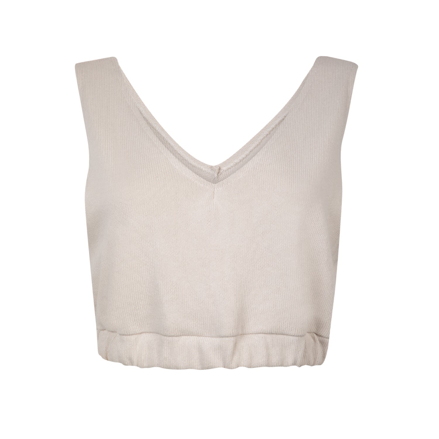 Women’s Grey Bonnie & Clyde Crop Top Medium Vavi Studio