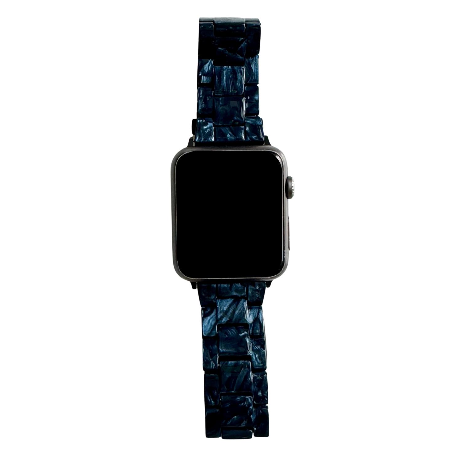 Closet Rehab Women's Blue Apple Watch Band In Carols & Caviar In Blue