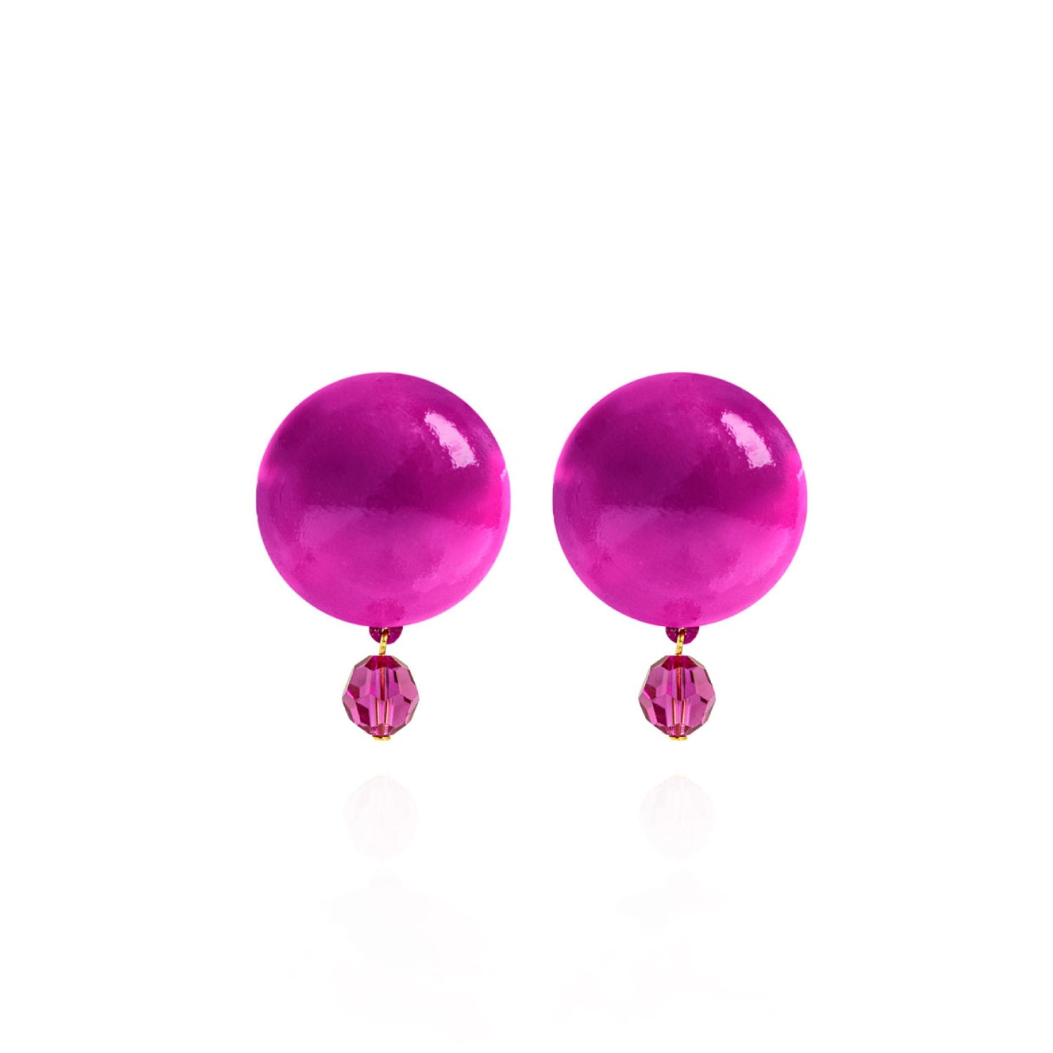 Saule Label Women's Pink / Purple Luna Petite Earrings In Cosmic Pink In Pink/purple