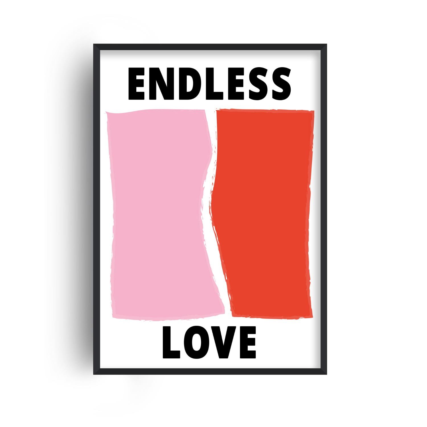 Fanclub Red / Pink Endless Love Retro Music Giclée Art Print In Multi