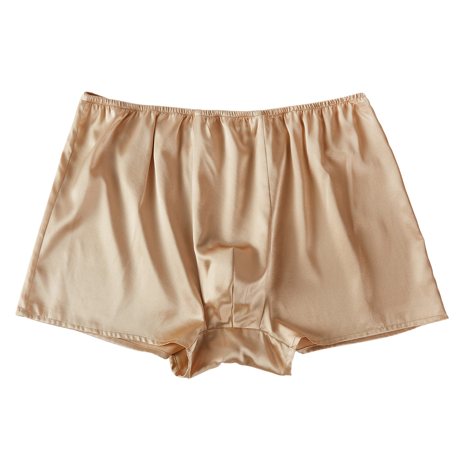 Neutrals Beige Pure Mulberry Silk Men's Trunks | Mid Rise | Soar Collection | Medium | Soft Strokes Silk
