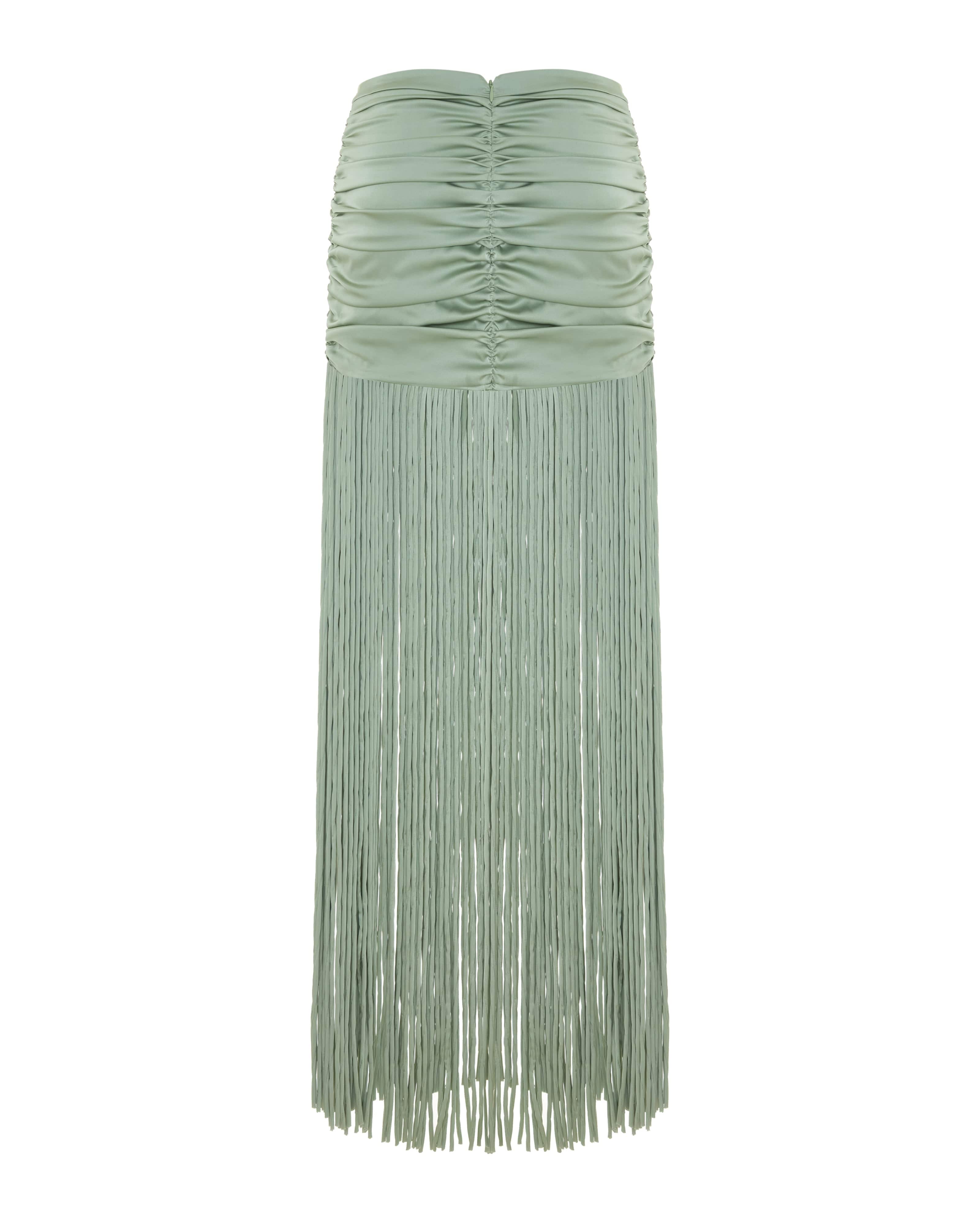Fringe Detailed Mini Skirt | MAISON SEL | Wolf & Badger