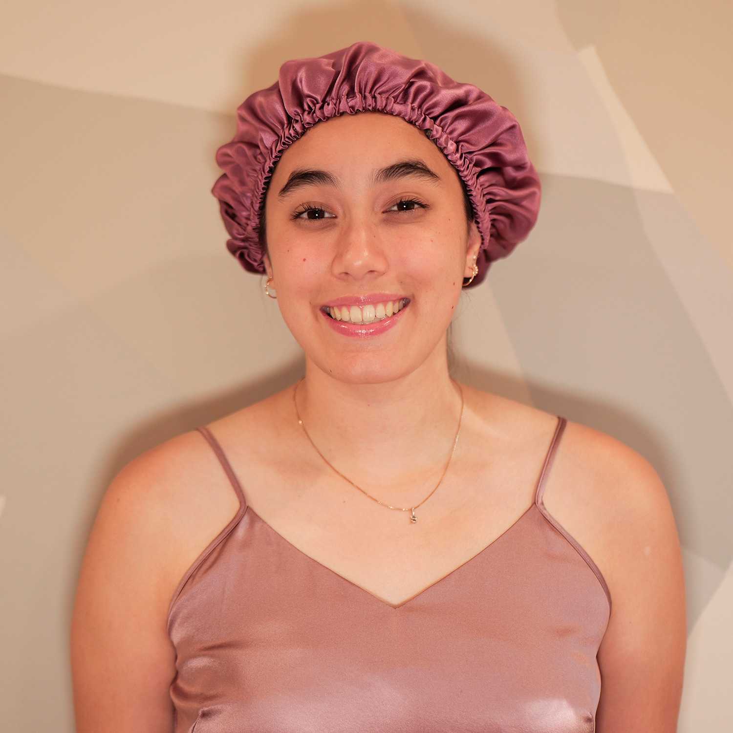 Pure Mulberry Silk Cocoa Purple Hair Bonnet | Single Layer  display picture 1