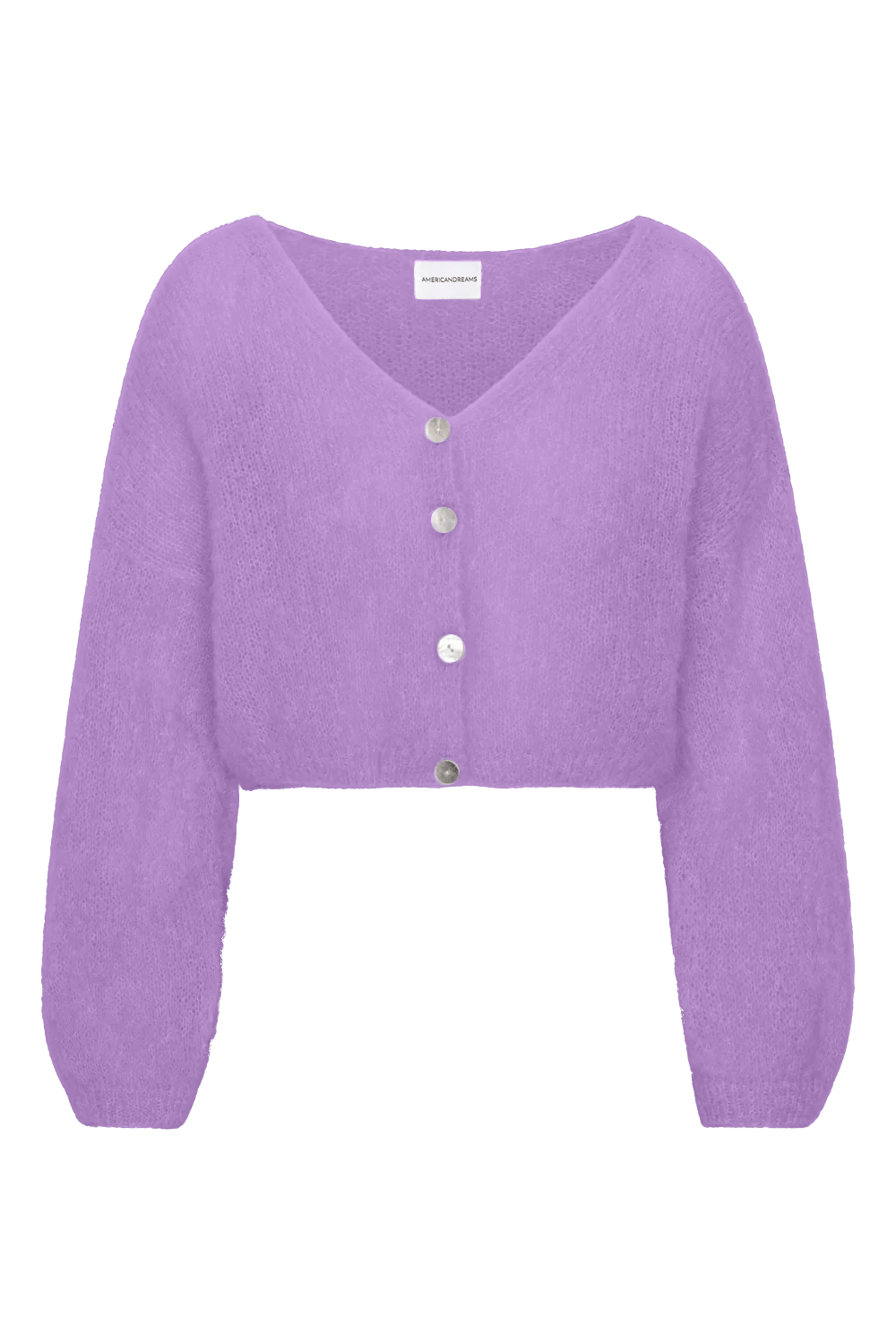 Americandreams Women's Pink / Purple Cornelia Cropped Cardigan Lilac