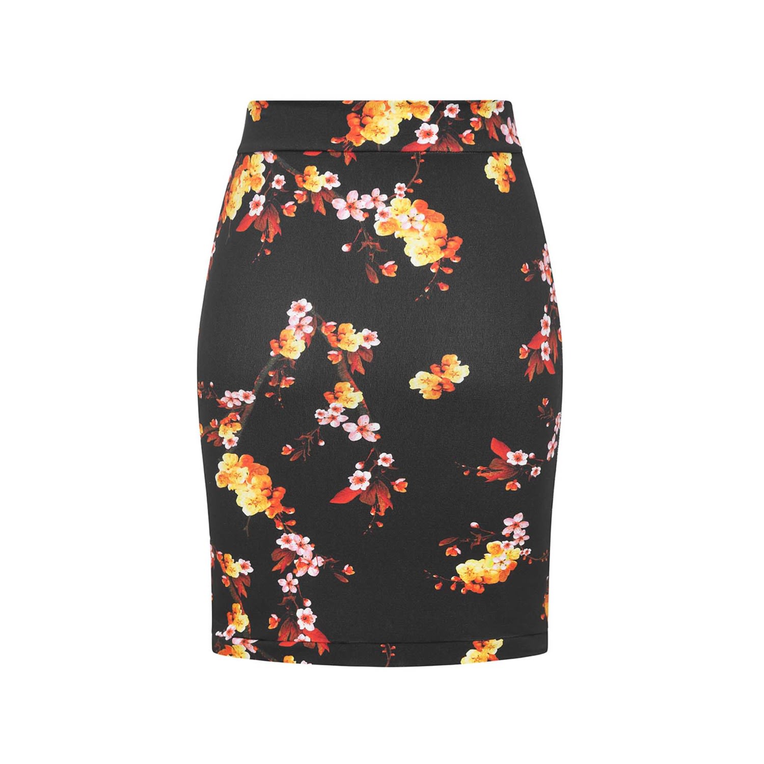 Women’s Black & Red Floral Jersey Skirt Extra Small Sophie Cameron Davies