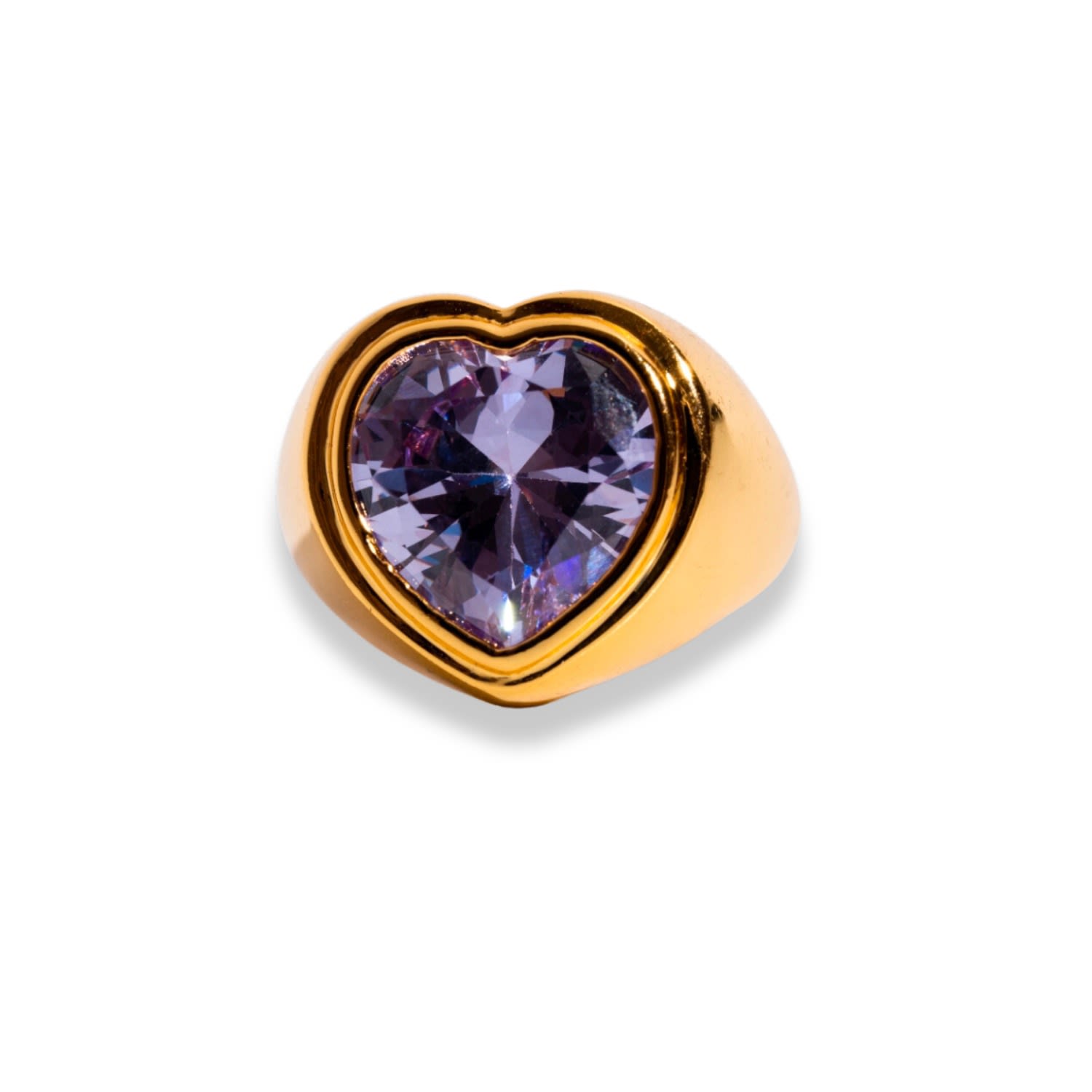 Mademoiselle Jules Women's Pink / Purple Lavender Mist Ring In Gold