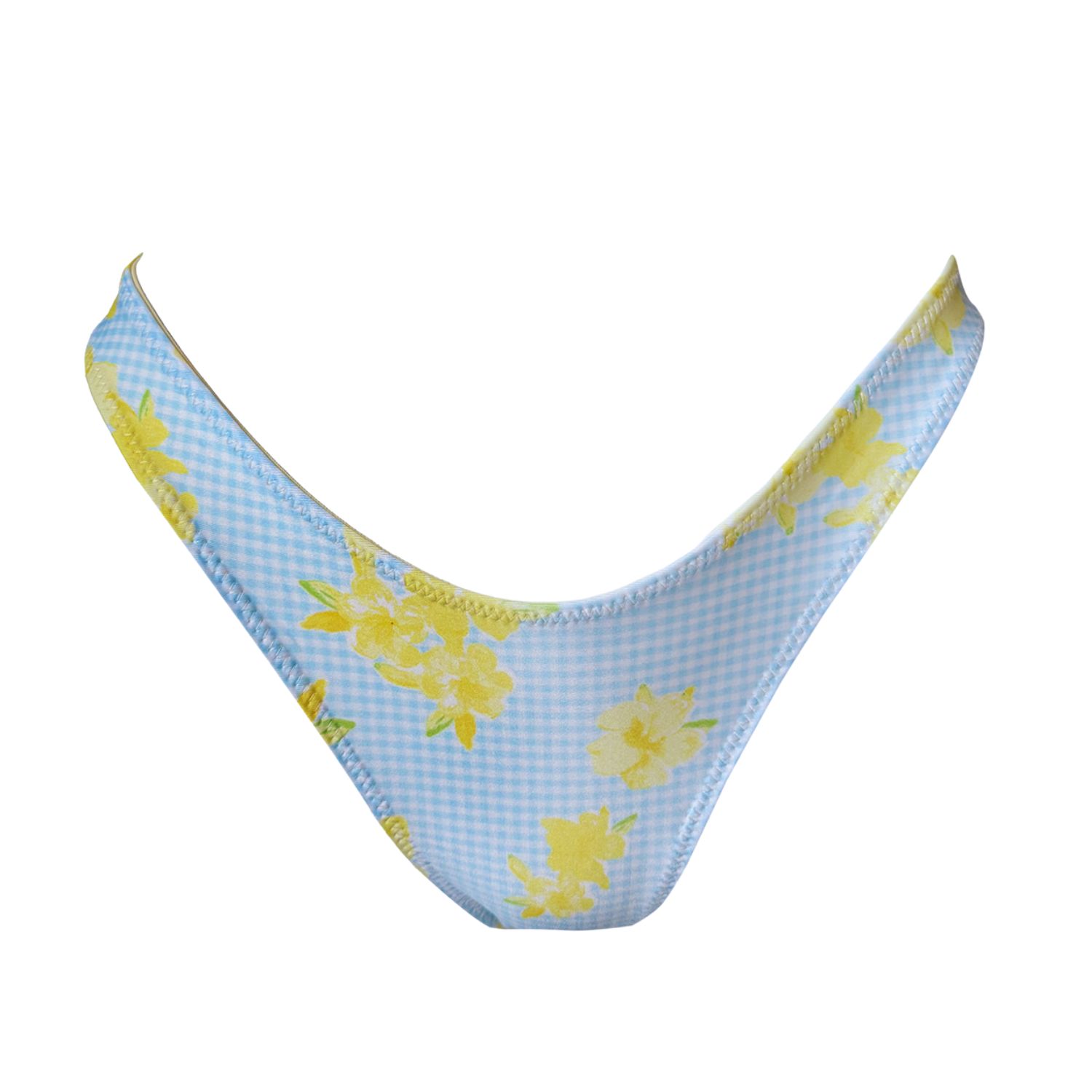 Nara Swim Women's Blue / Yellow Kaia Reversible Cheeky Bottoms // Gia In Multi