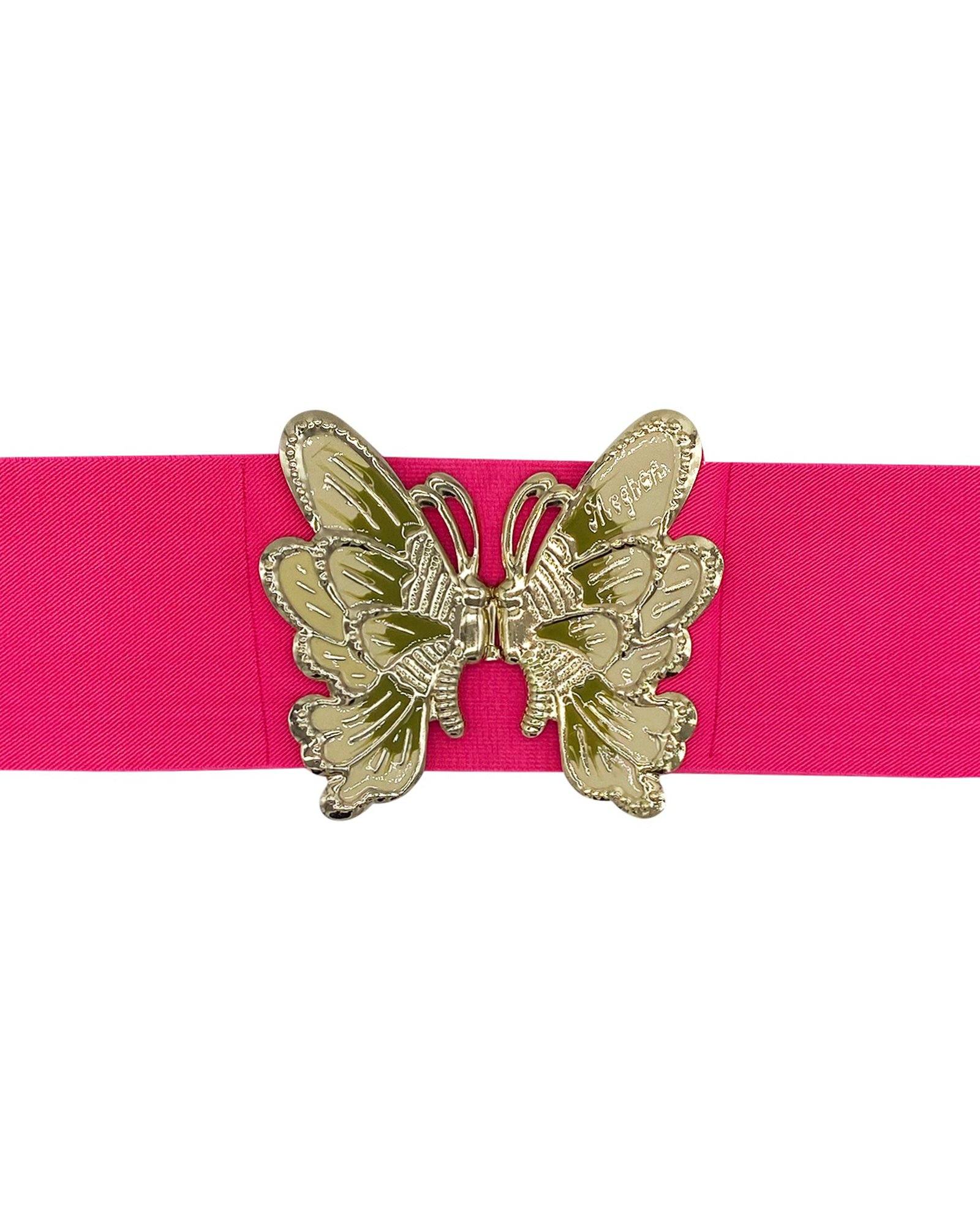 Meghan Fabulous Women's Pink / Purple Butterfly Belt - Neon Pink In Pink/purple