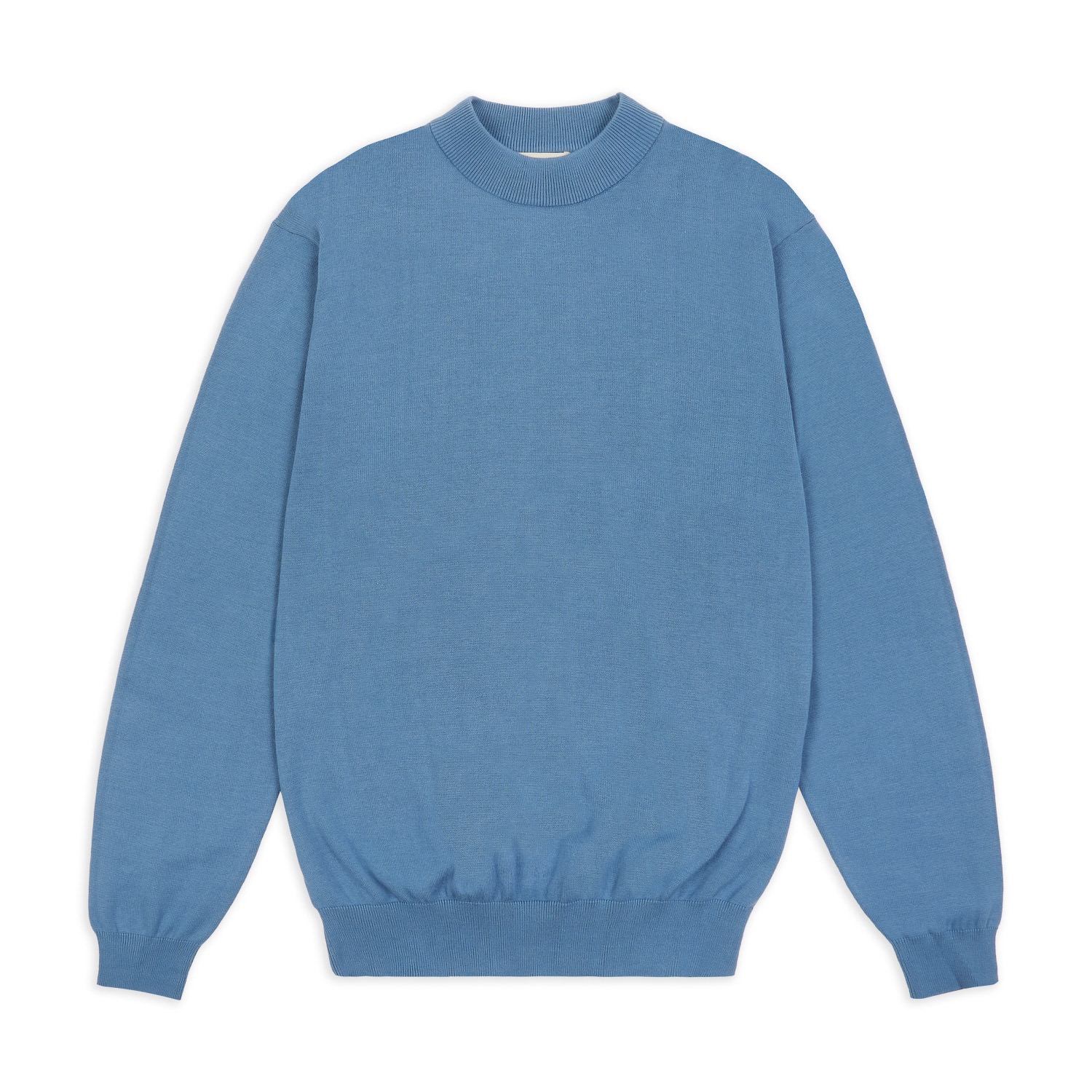 Burrows And Hare Men's Mock Turtle Neck - Blue