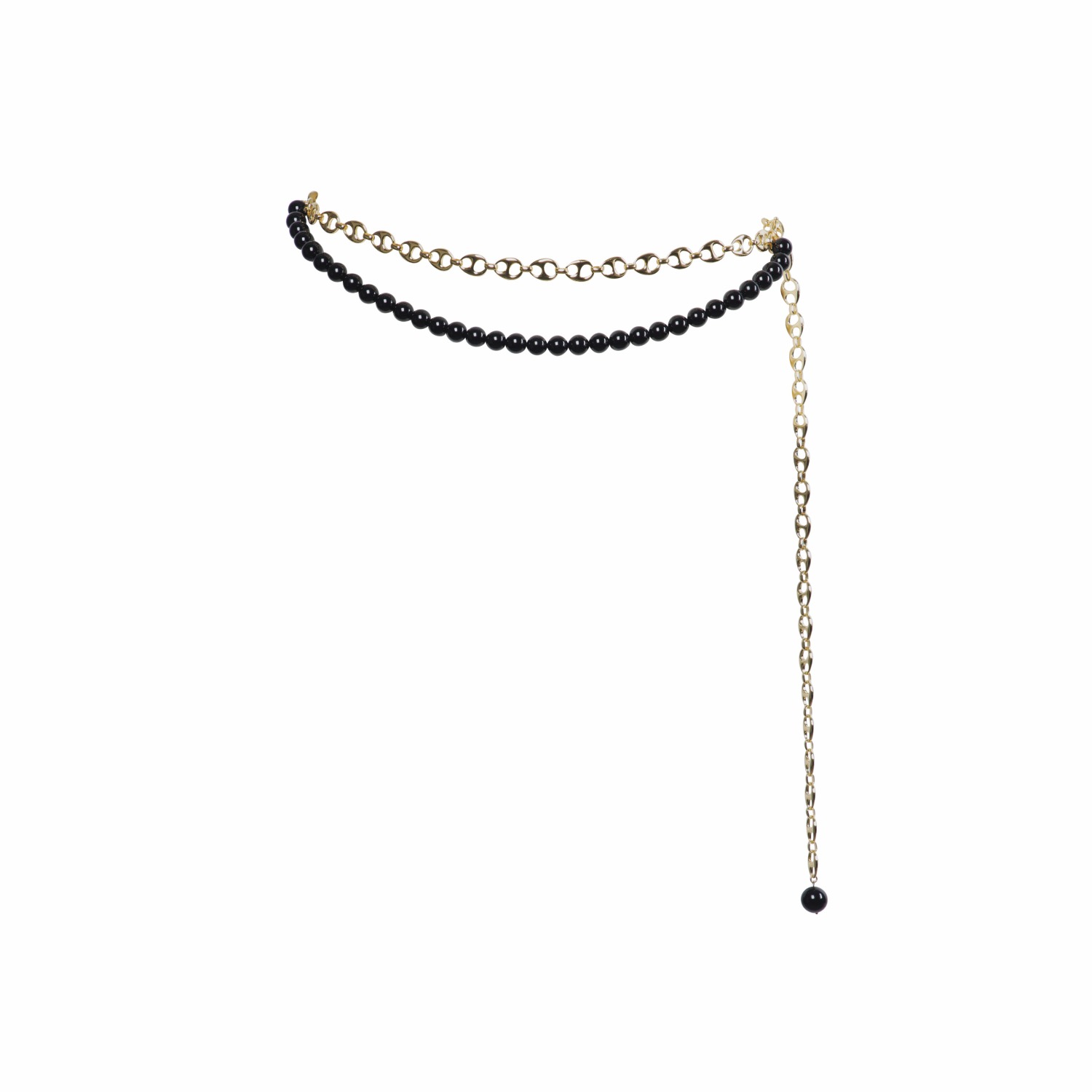 Women's Gold / Black Onyx Jewelry Belt | A'miss