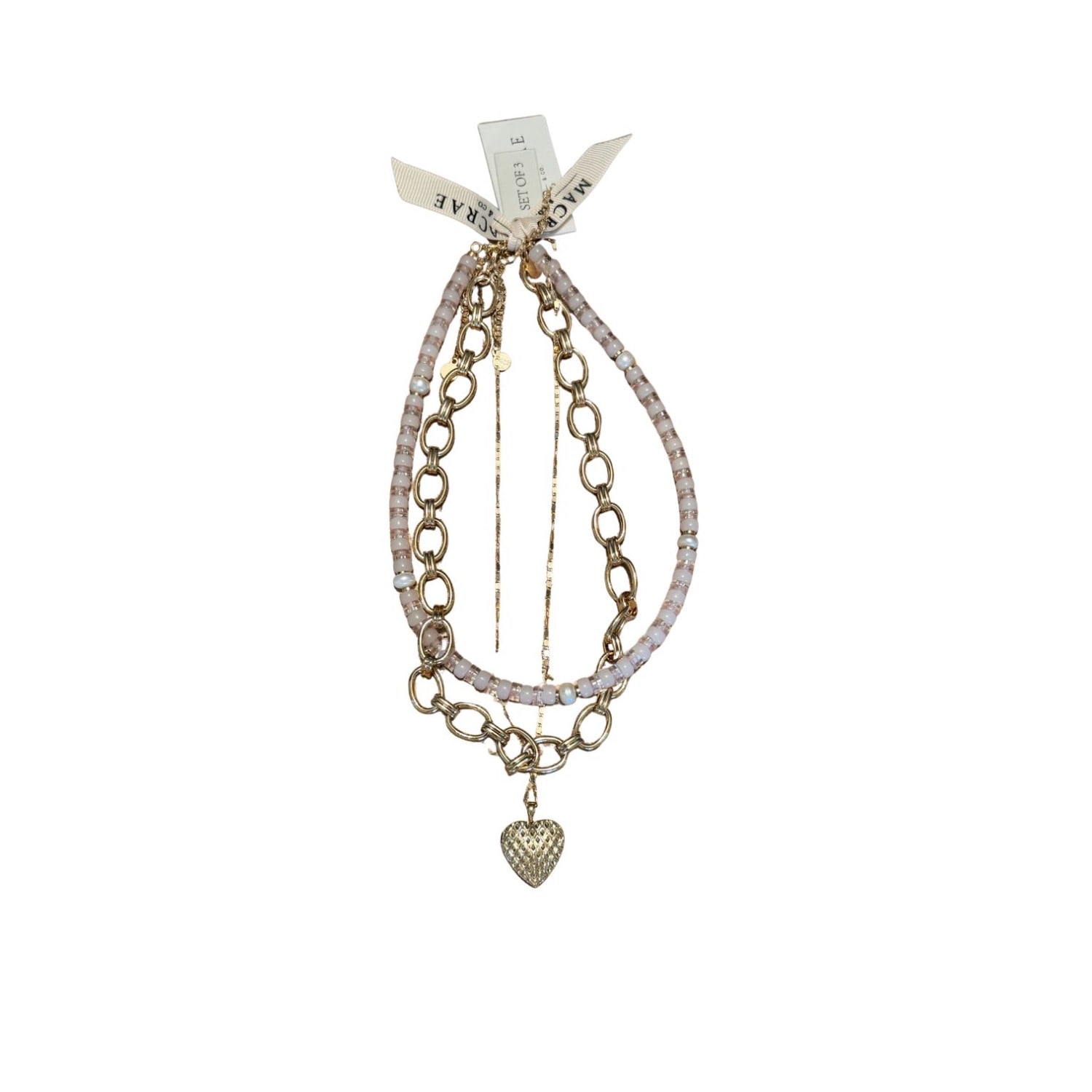 Macrae & Co Women's Ally Locket Set Of Three - Pink In Pink