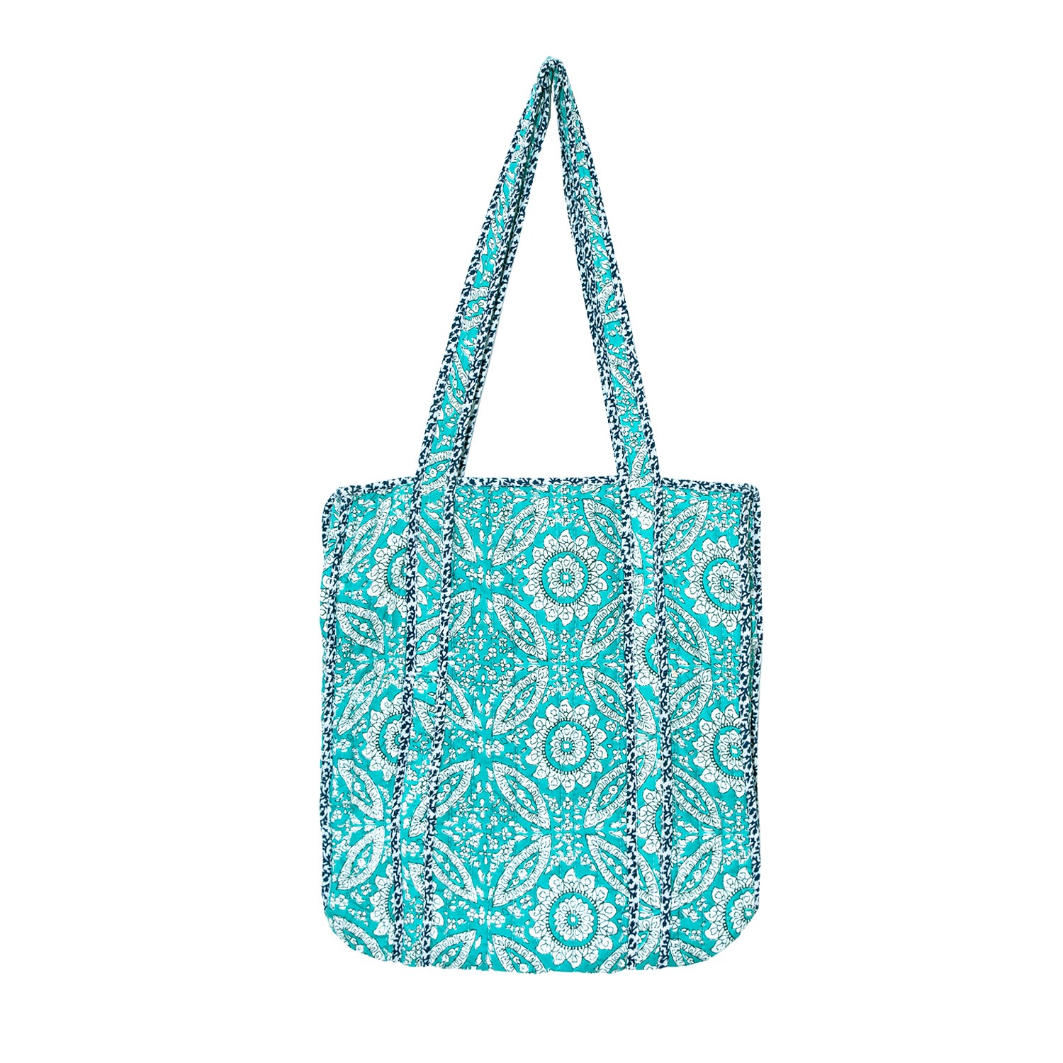 Inara Women's Blue Mediterranean Mosaic Tote Bag