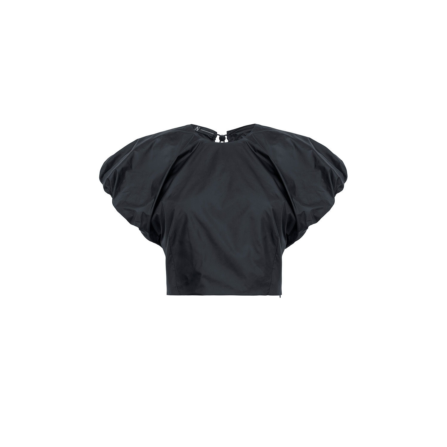Audrey Vallens Women's Black All-gen Gathers And Volume Top In Black
