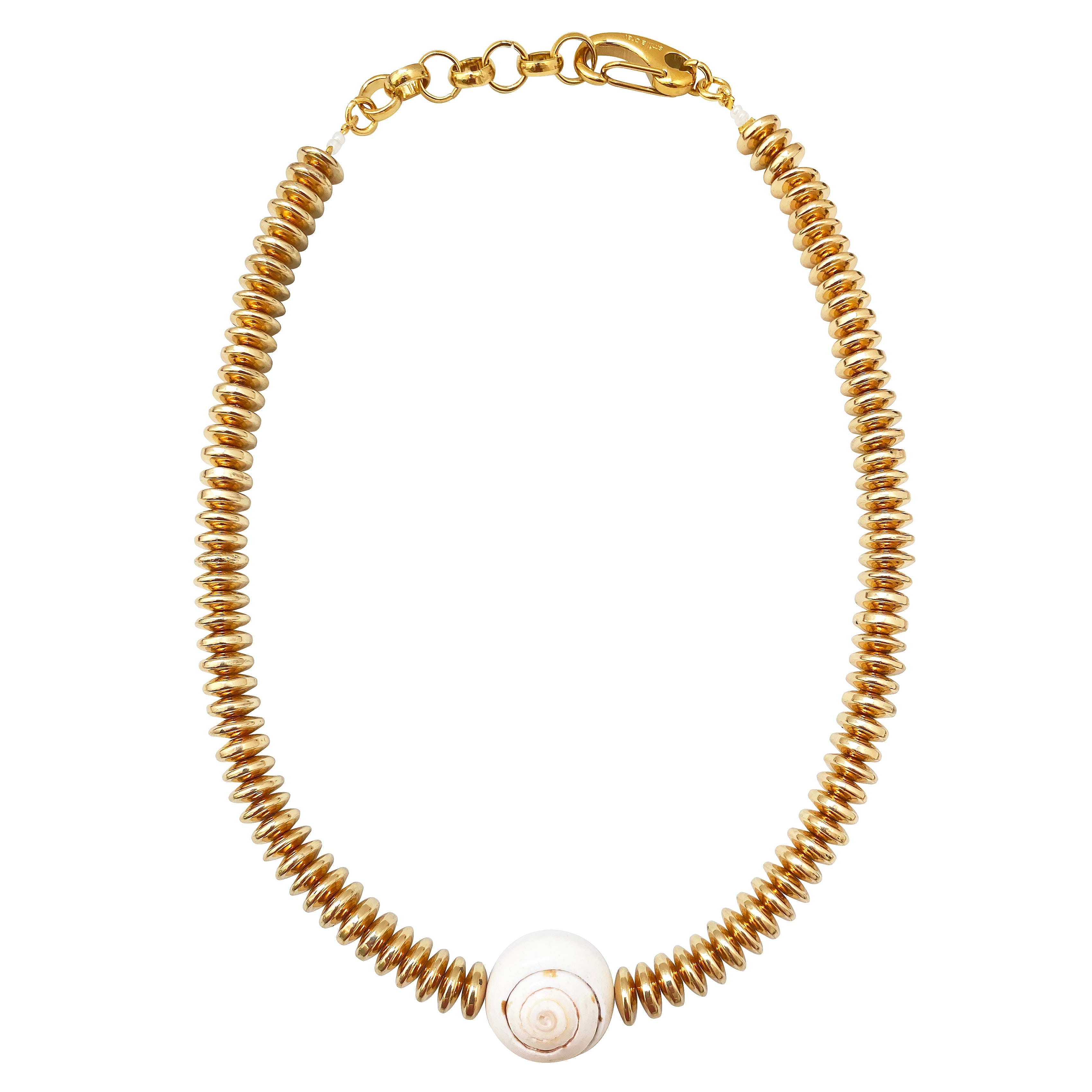 Smilla Brav Women's Gold / White Bodrum Necklace In Gold