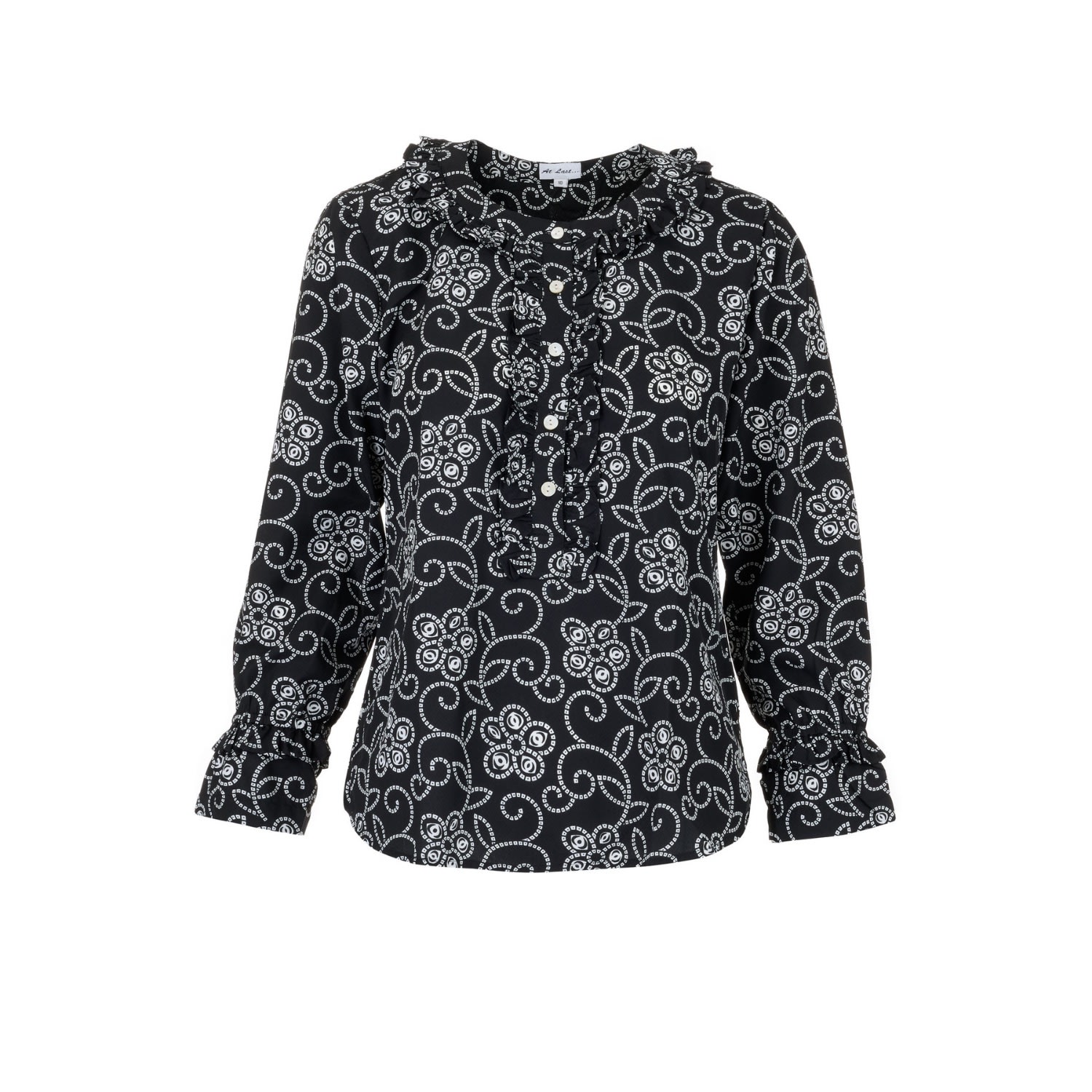 Women's Meg Shirt In Black & White Floral