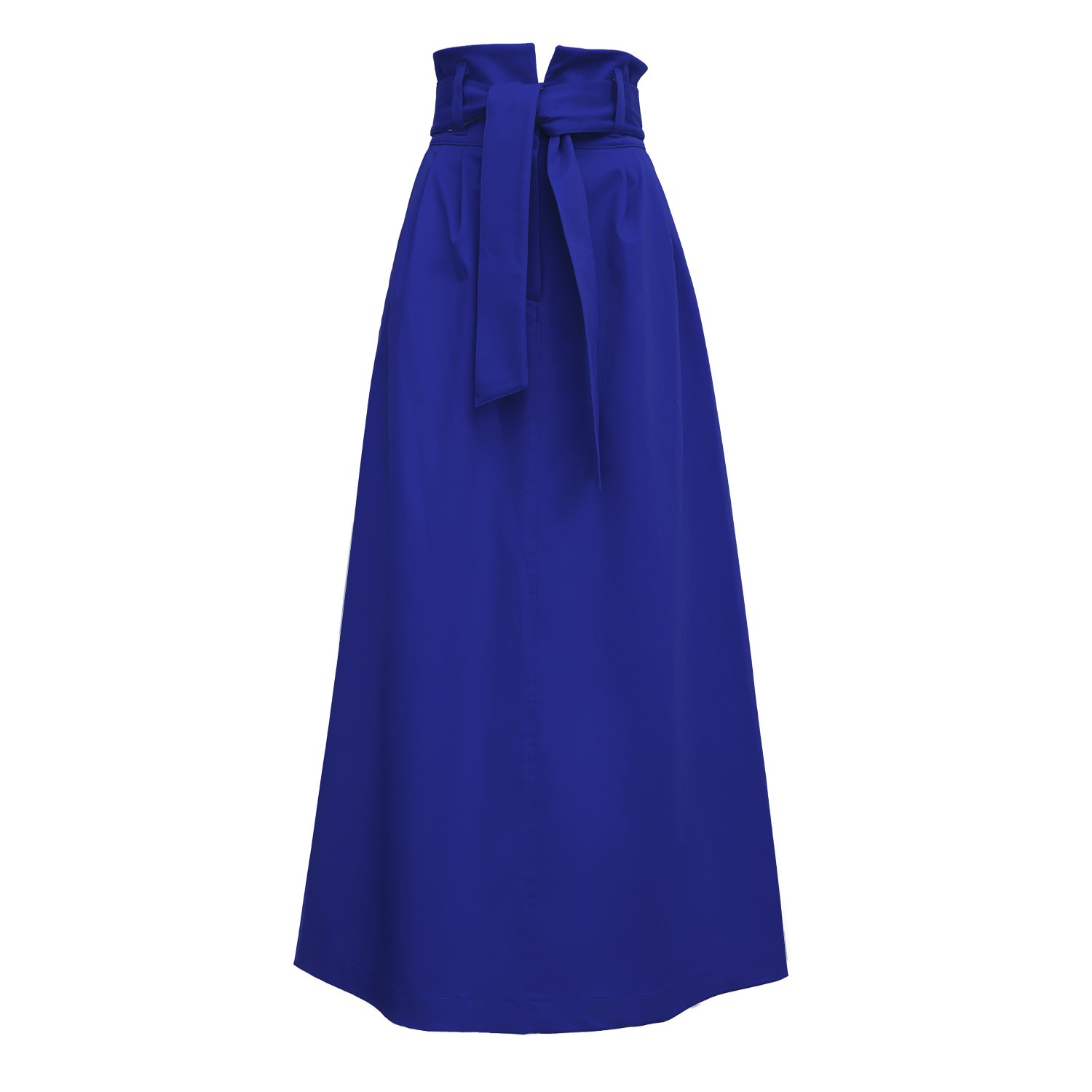 Julia Allert Women's Blue High Waist A-line Long Skirt With Belt In Blue