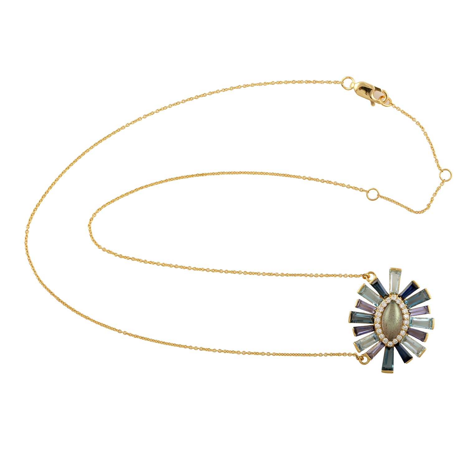 Artisan Women's 18k Gold Natural Diamond & Mixed Gemstone Choker Necklace In Gold