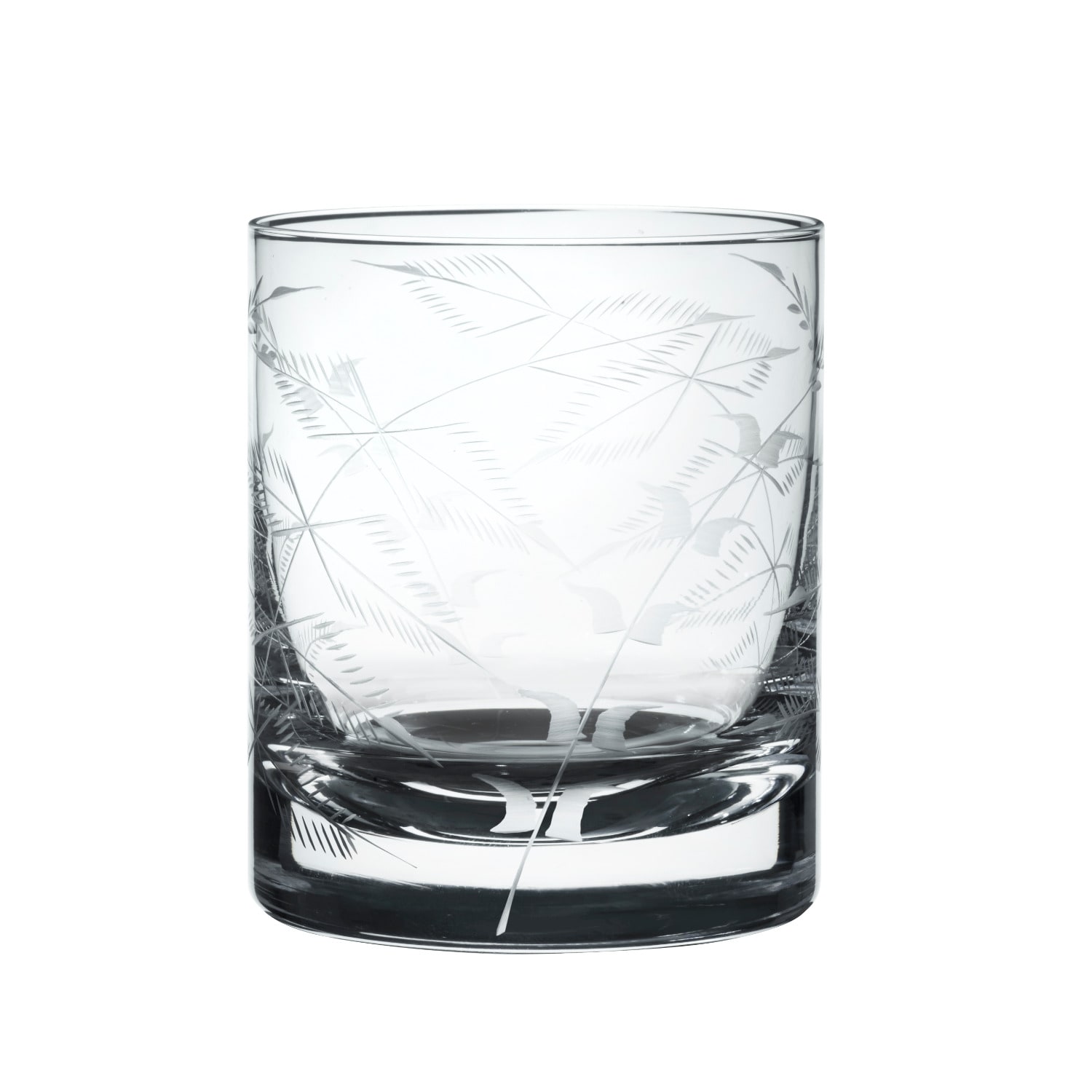 A Pair Of Whisky Glasses With Fern Design The Vintage List