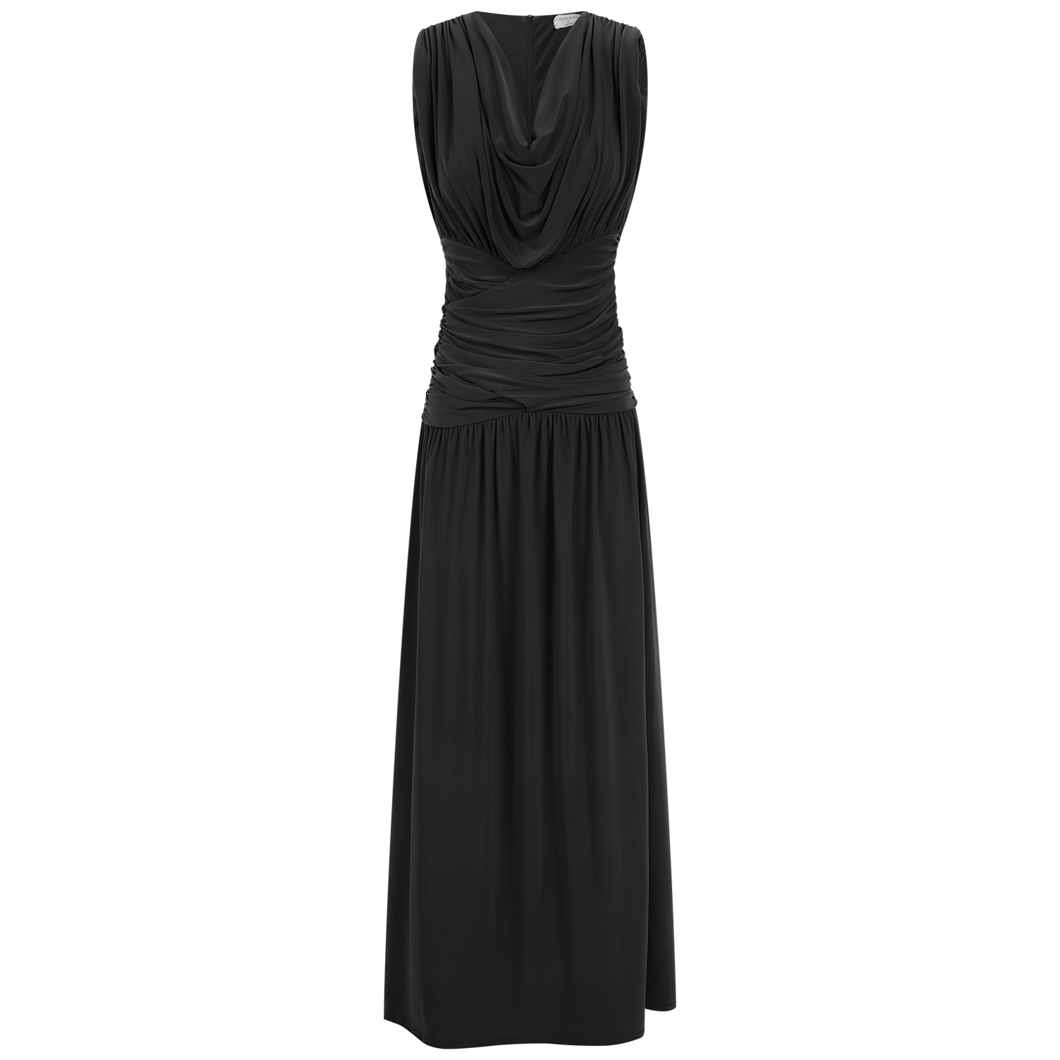 Celestine & Mae Women's Daphne Cowl Neck Maxi Dress In Navsoul Black