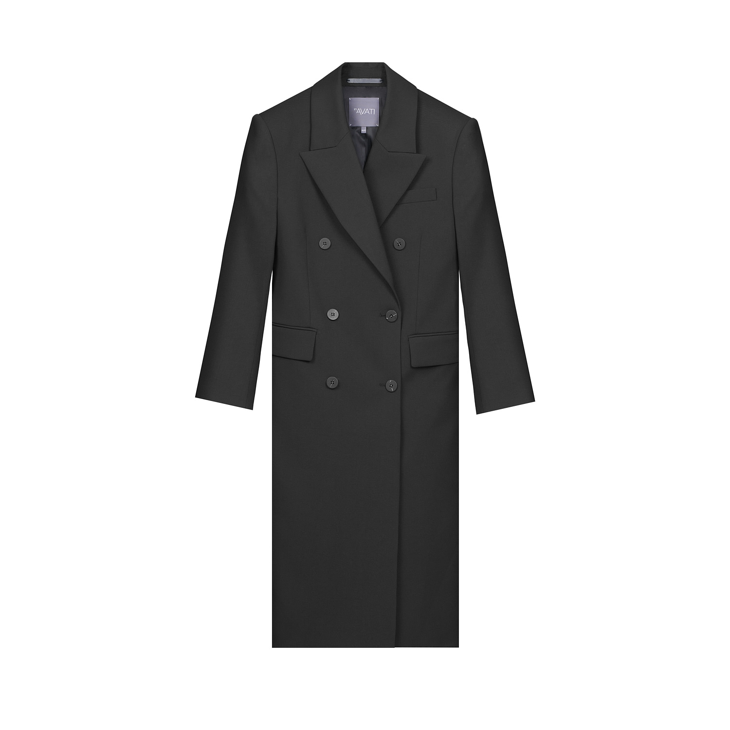Inavati Women's Black Oversized Jacket-style Coat