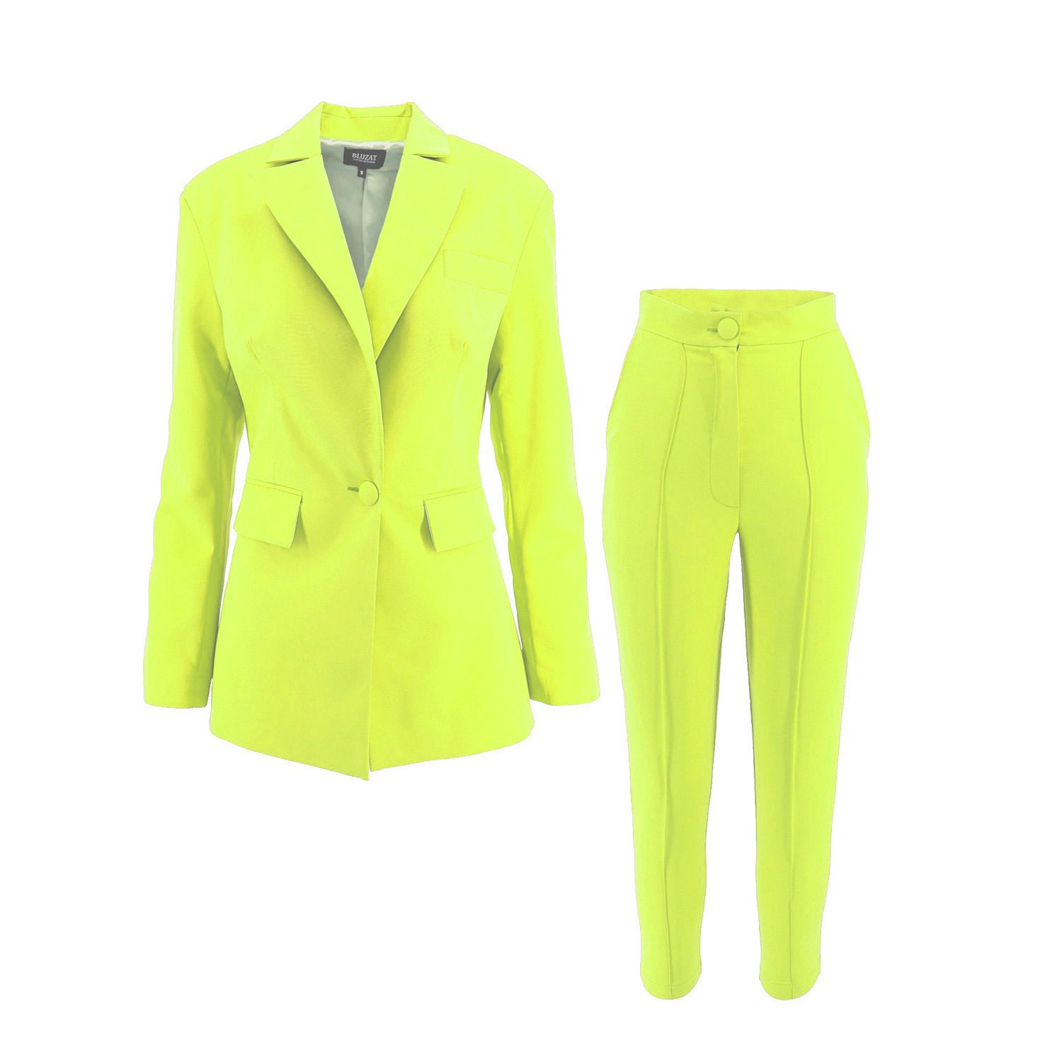 Yellow / Orange Neon Yellow Suit Extra Small Bluzat