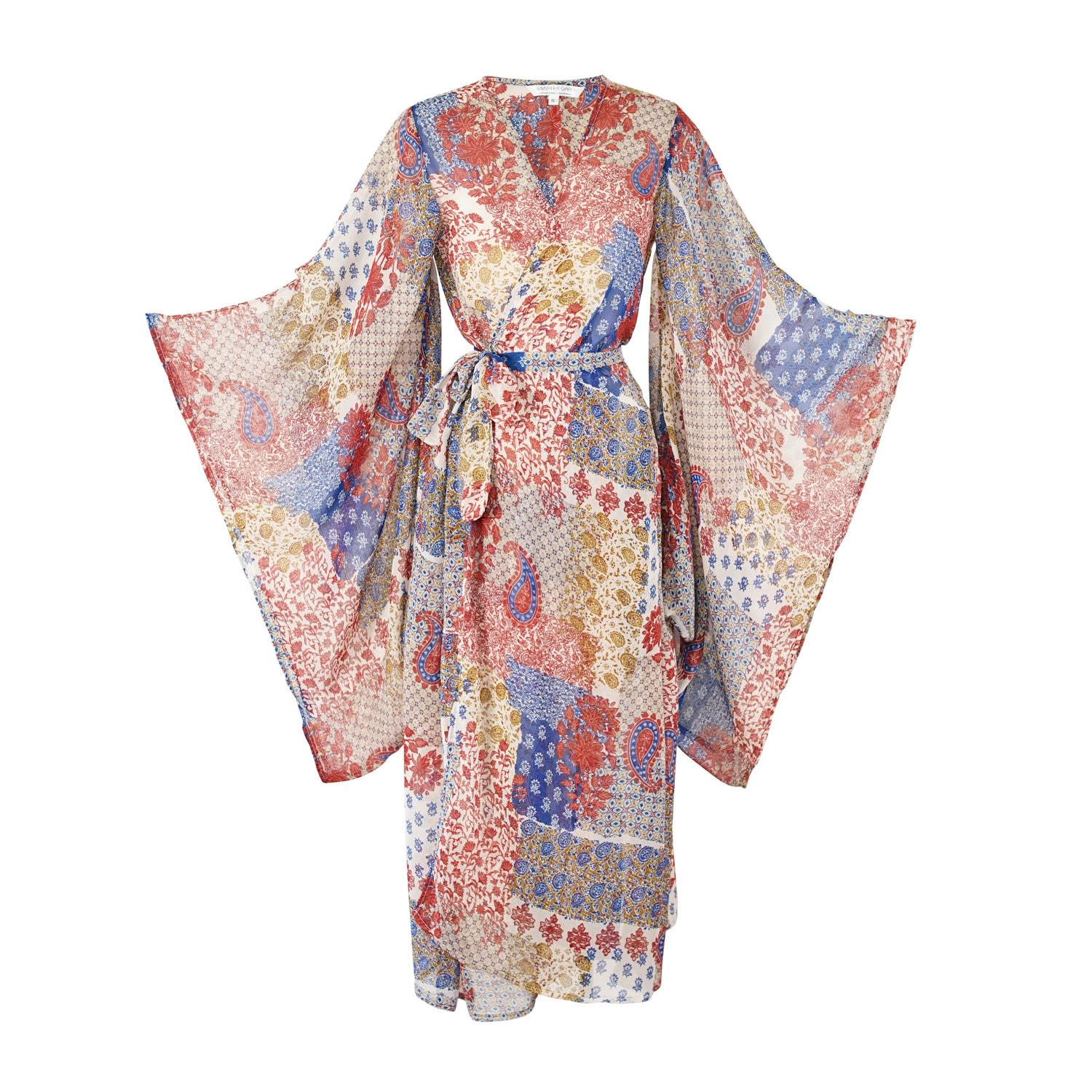 Women’s Blue Baez Kimono XXL Jennafer Grace