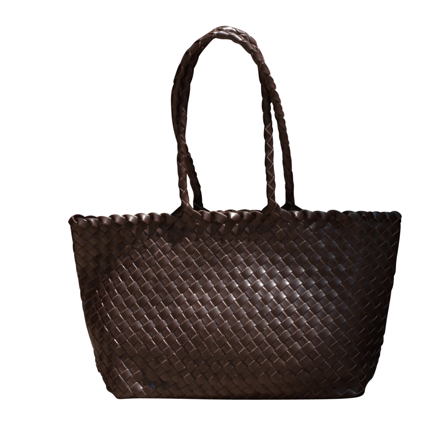 Rimini Women's Leather Top Handle Bag 'betrice' - Dark Brown