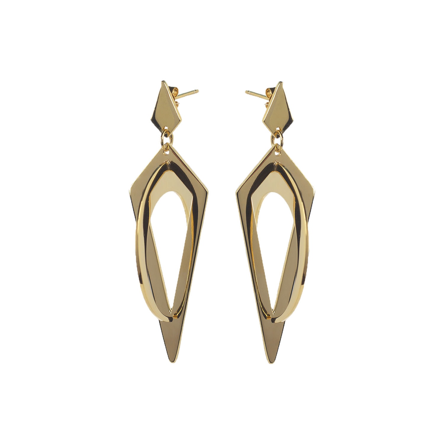 Toolally Women's Crescent Hoops- Gold