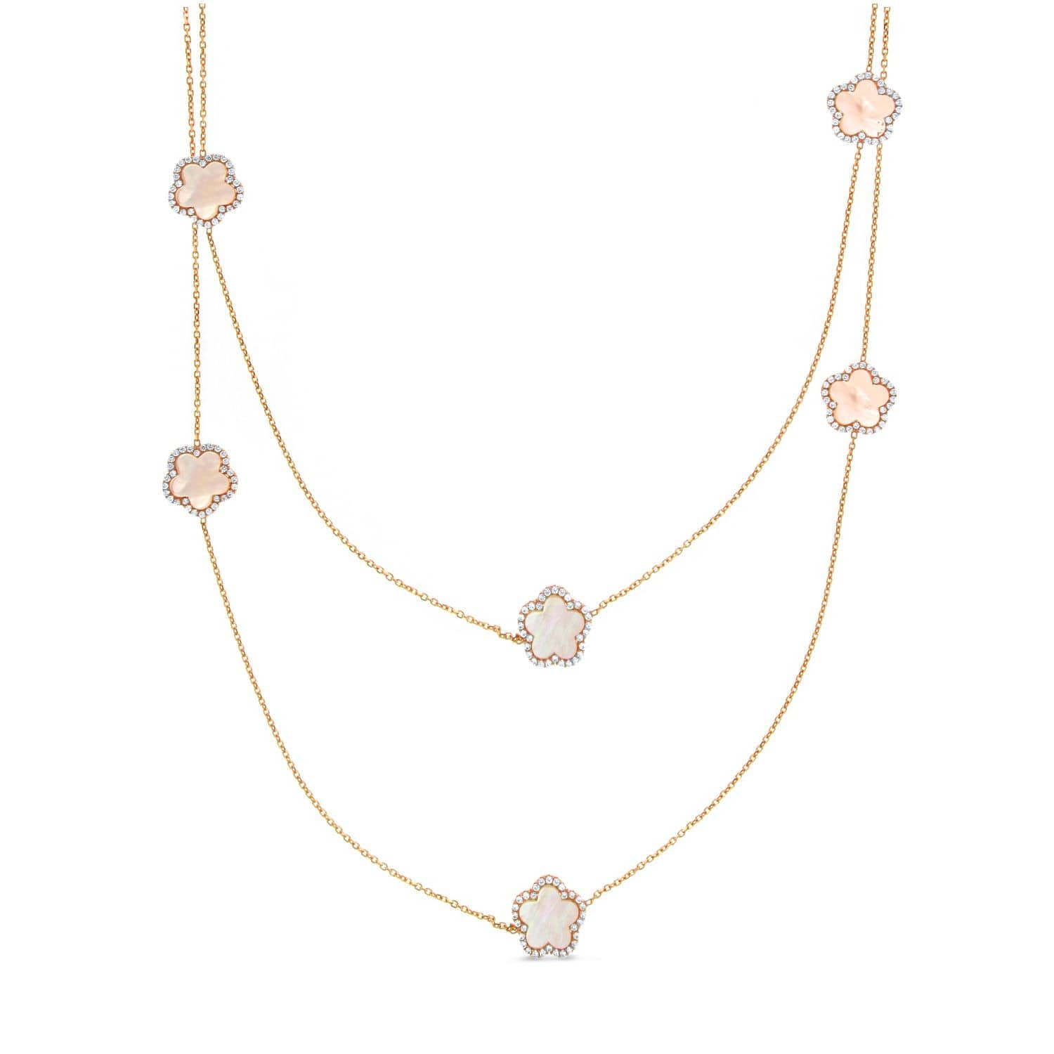 clover necklace mother of pearl