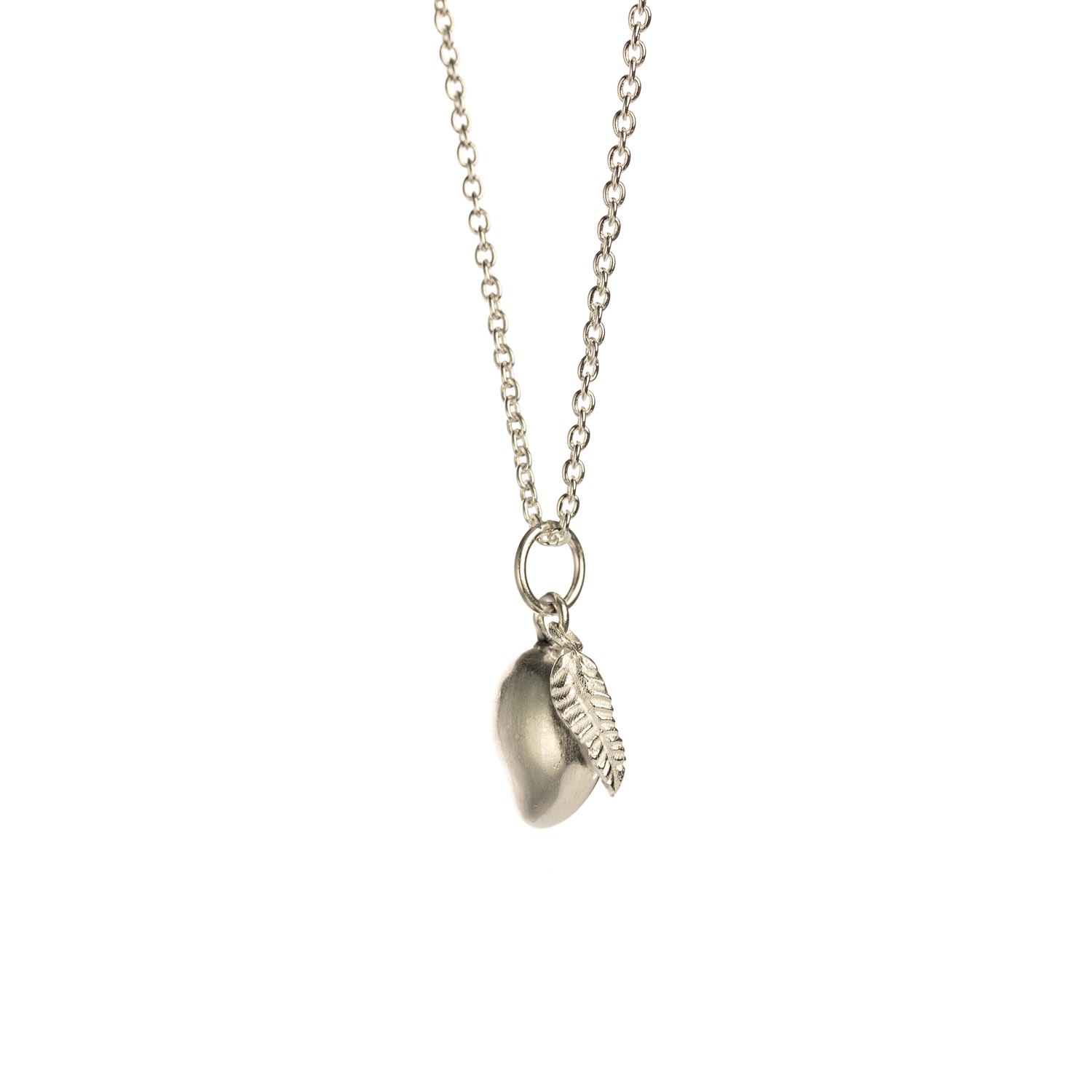 Rize Women's Sweet Mango Charm Necklace - Sterling Silver
