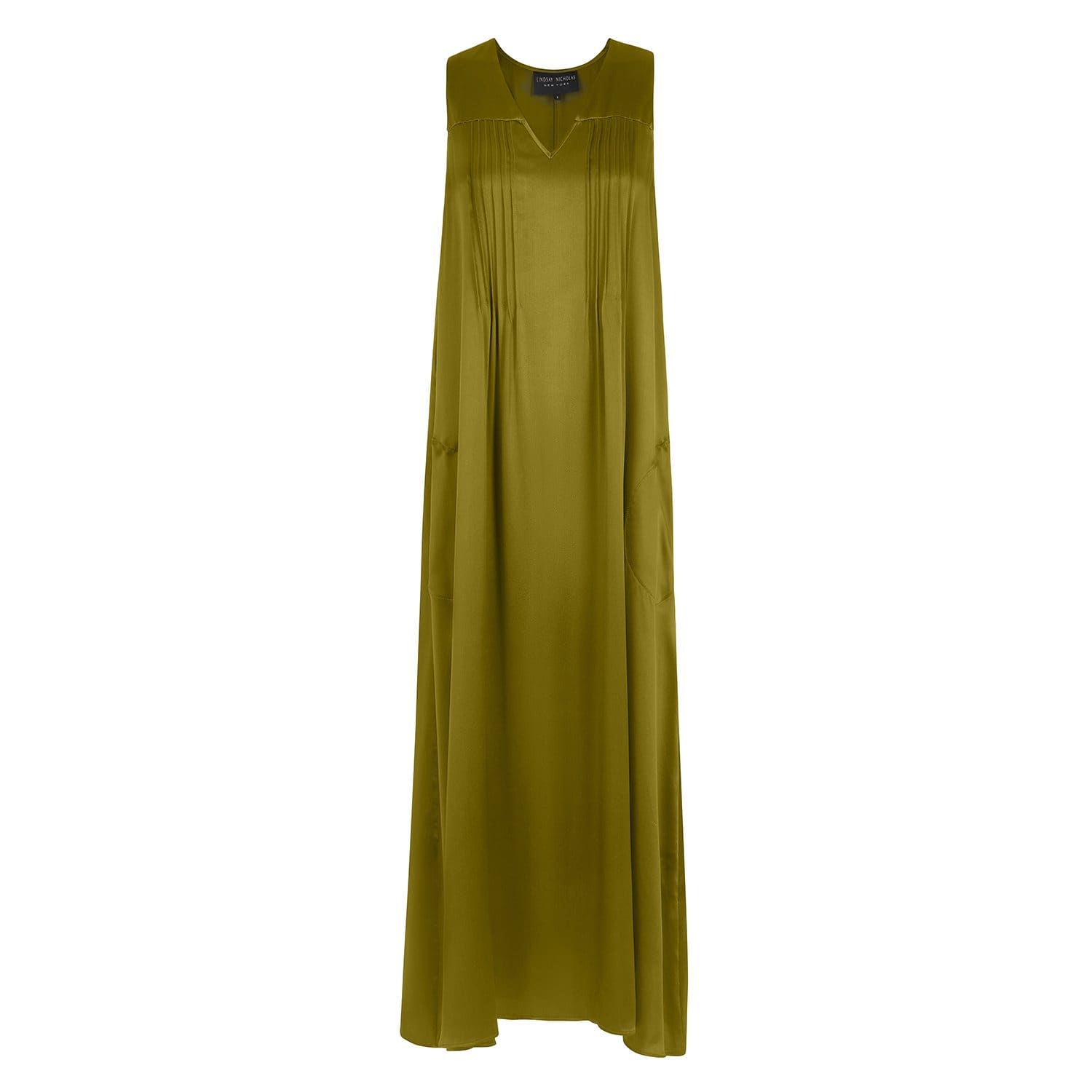 chartreuse maxi dress