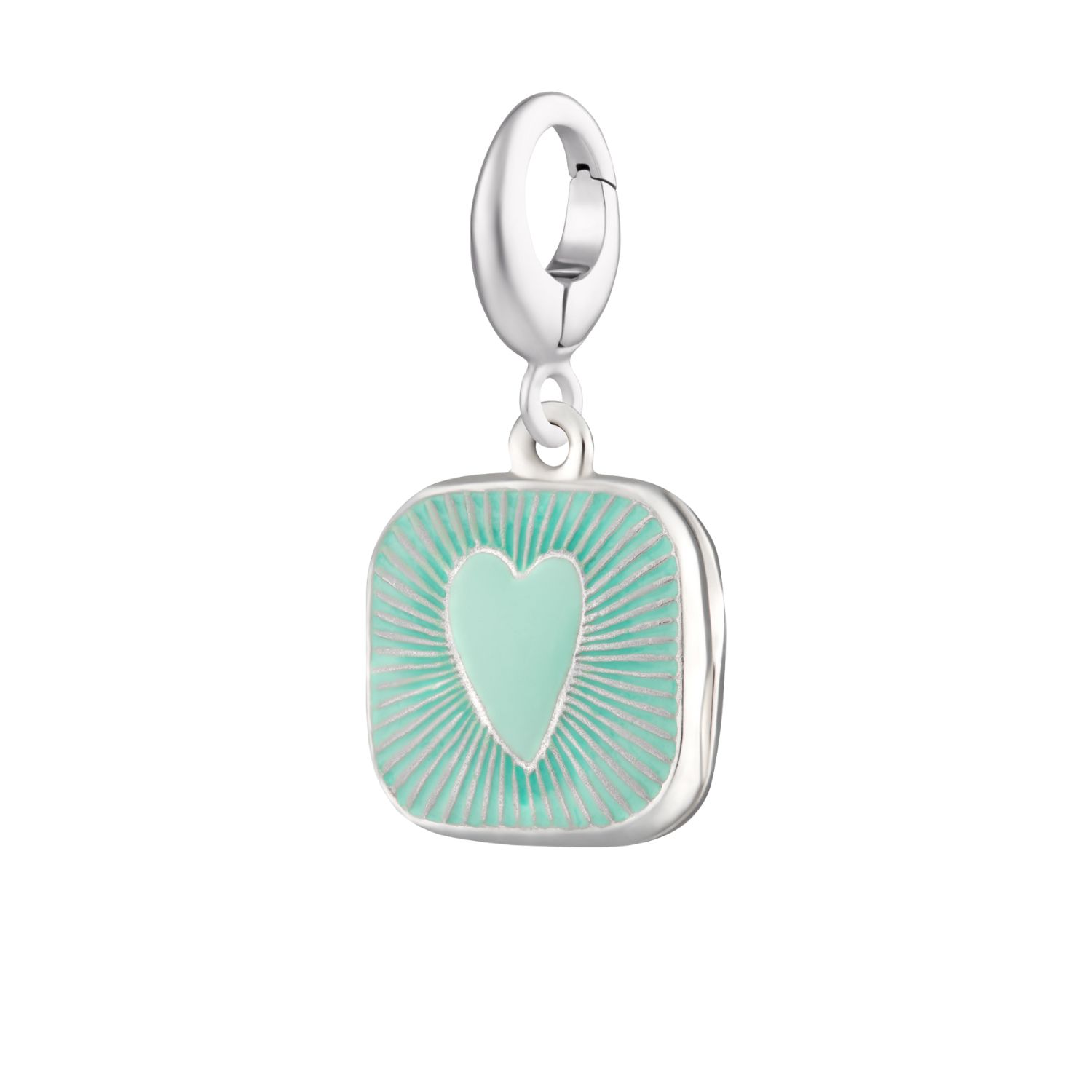 Lily Charmed Women's Silver / Blue Sterling Silver Turquoise Heart Locket Charm In Multi