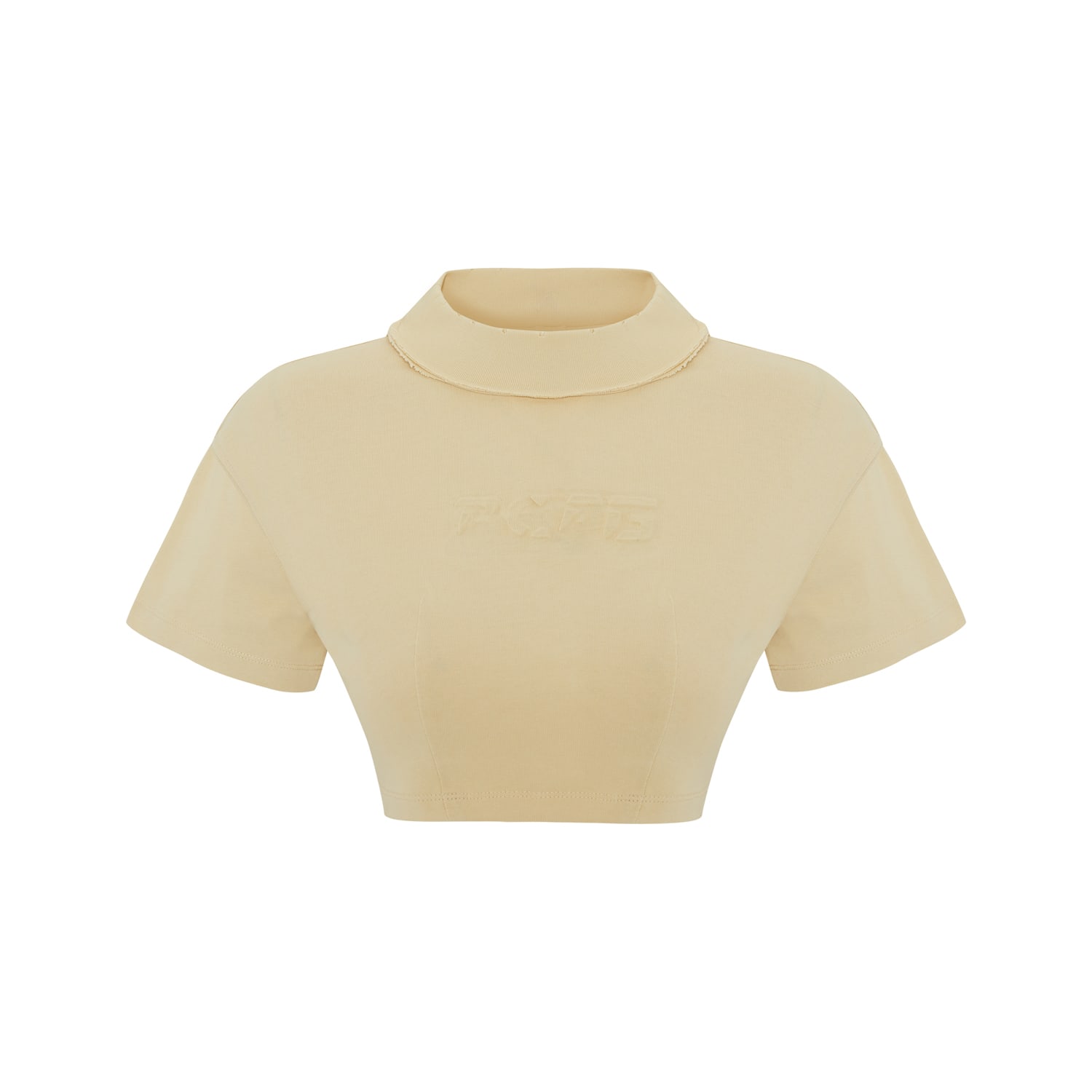 Pcfg Neutrals / Green Women Destroyed Crop Tee - Chino Green In Green