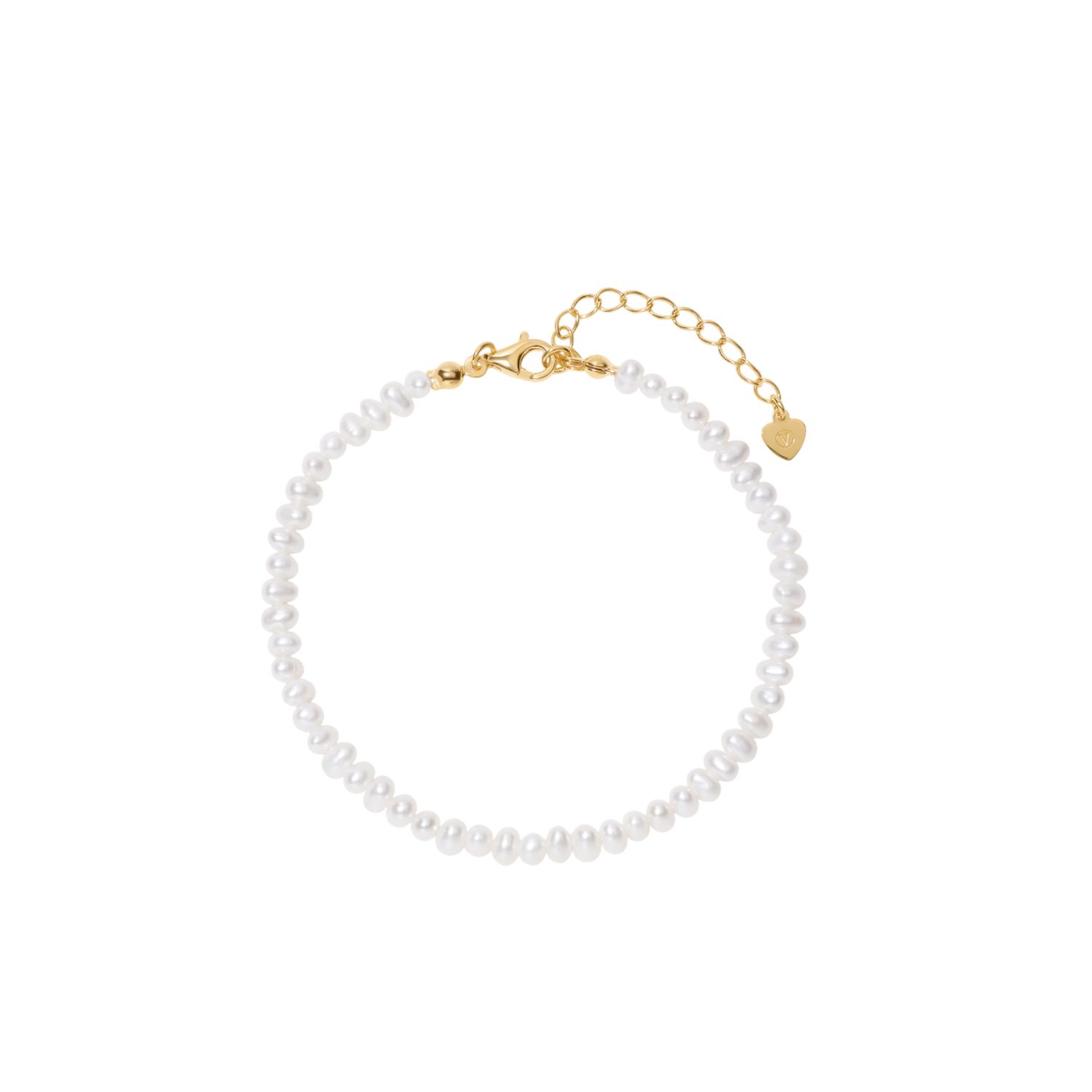 Vanchi Women's Celia Micro Freshwater Pearl Bracelet In Gold In Gold