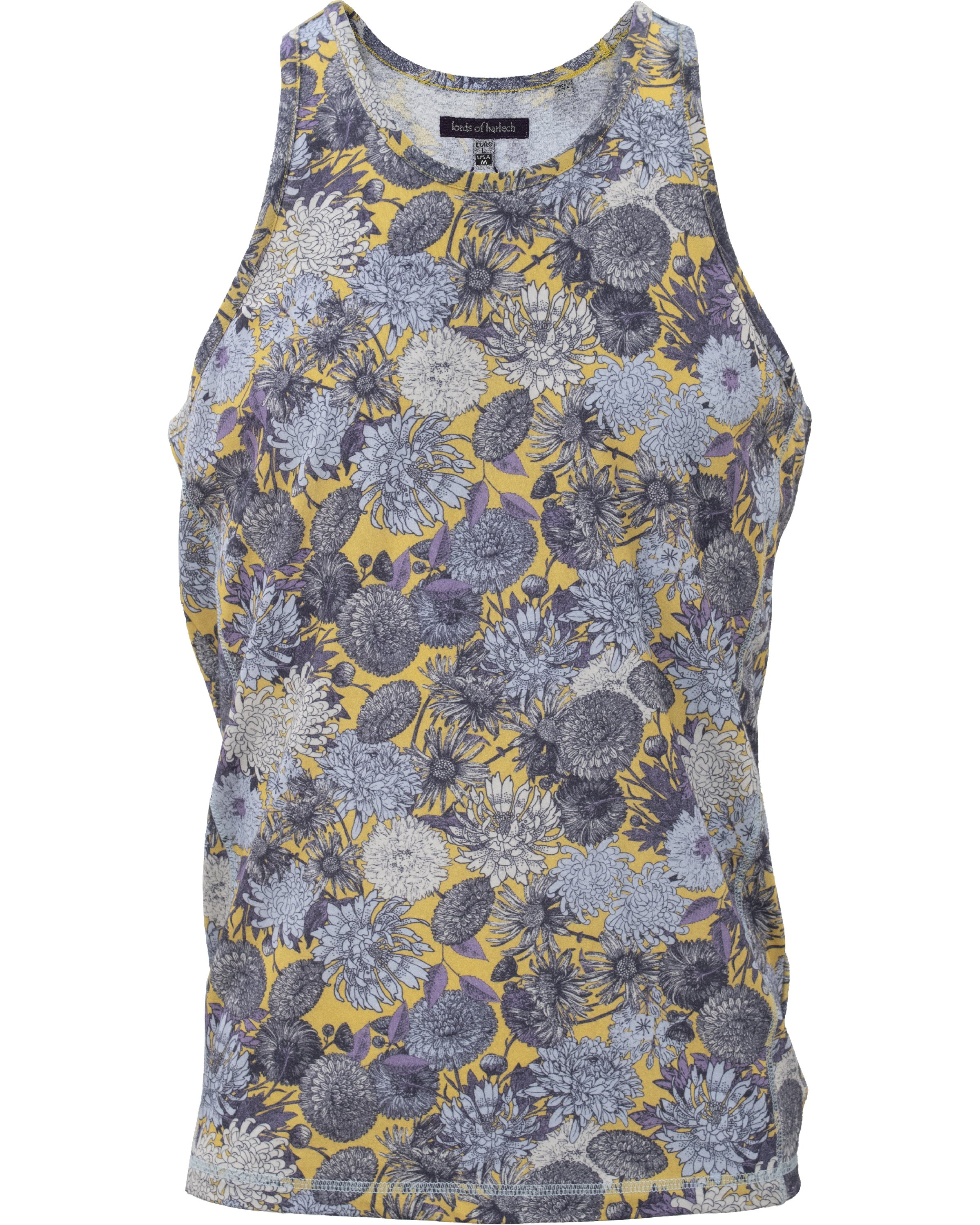 Men’s Blue / Yellow / Orange Tedford Tank Mums Floral Yellow Extra Small Lords of Harlech