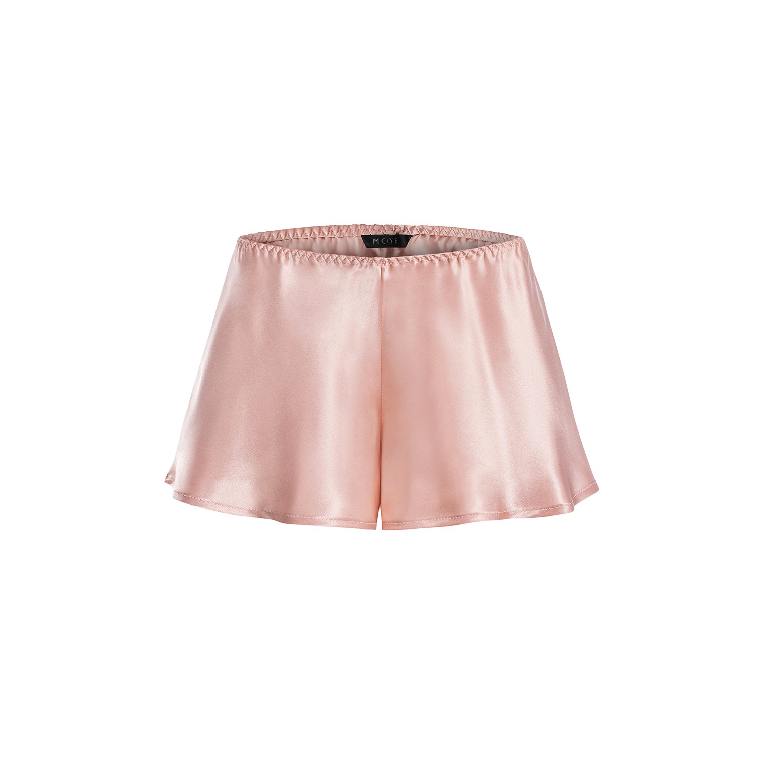 Powder pink silk sleep shorts