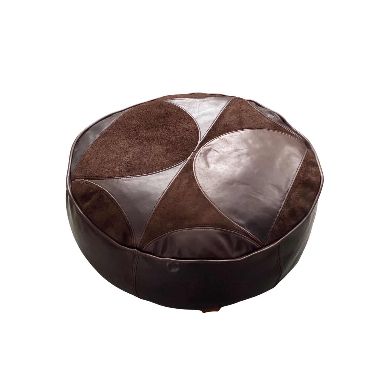 Lollobrigida Brown Handmade Leather Pouf Catwalk Original