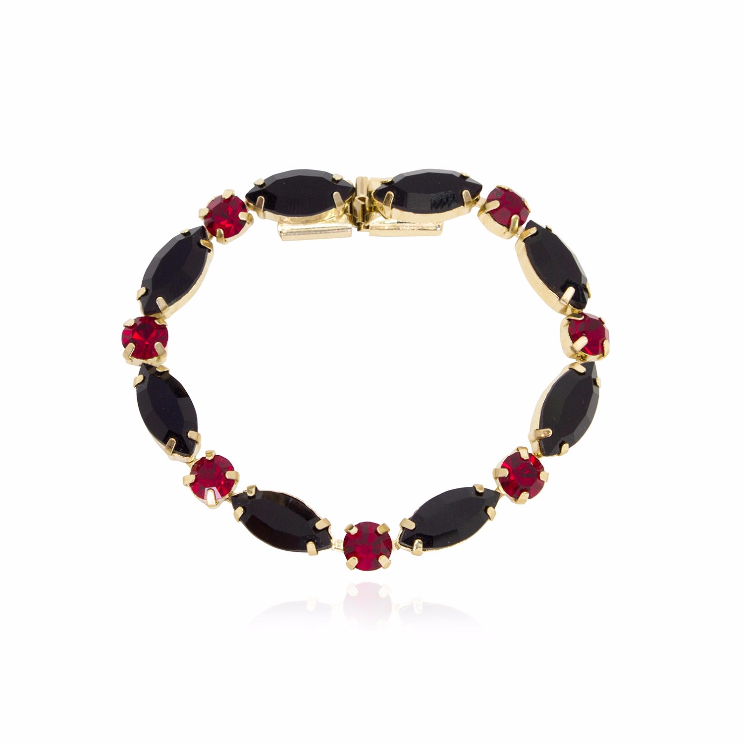 Women’s Red Granada Navette Bracelet Rosaspina Firenze