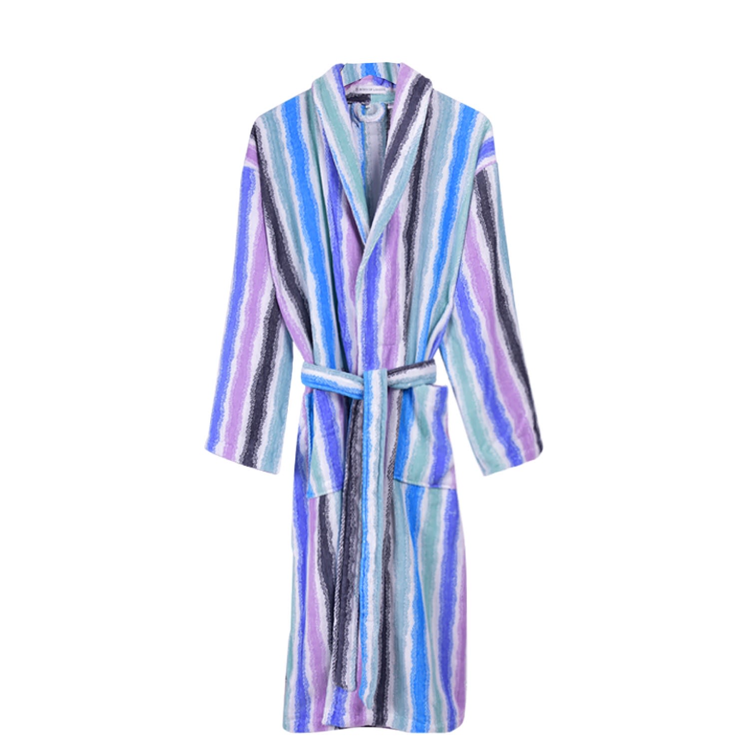 Bown Of London Women's Dressing Gown - Multicolour In Blue/green/white