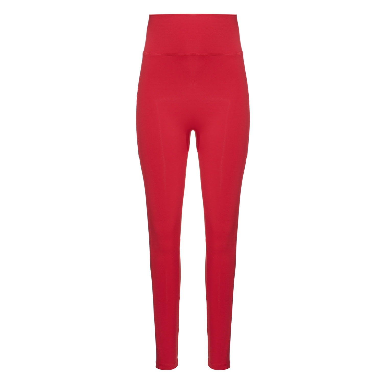 Women’s Red High Waisted Tech Bio Attivo Legging With Pockets Rosso Large Balletto Athleisure Couture