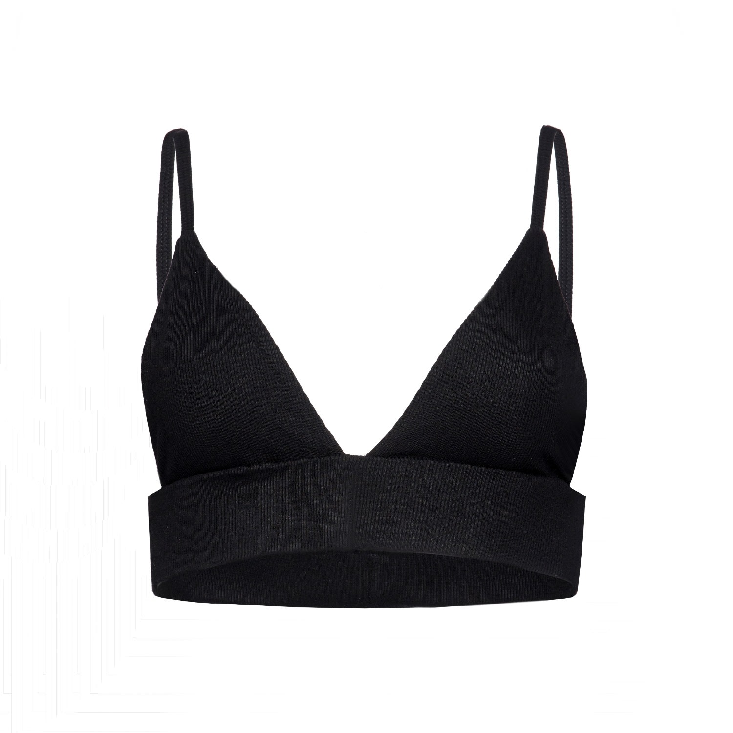 Women’s Bare Triangle Ribbed Sculpt-Body Sports Bra In Black Large Earth Body