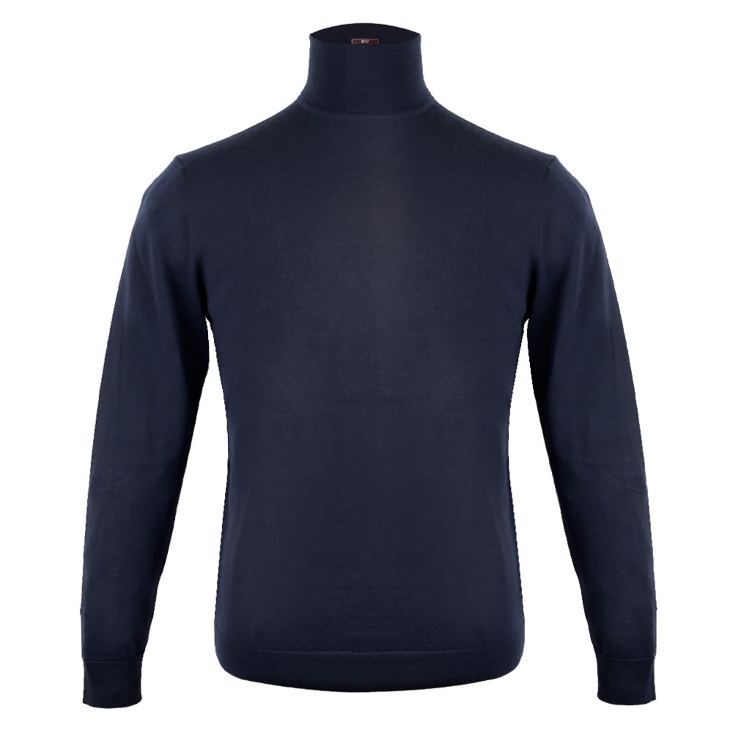David Wej Men's Harry Merino Wool Roll Neck Sweater - Navy In Blue
