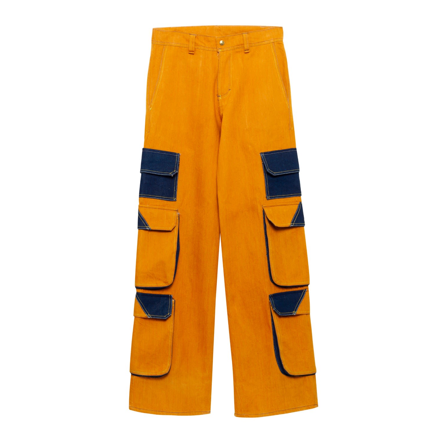 Men’s Yellow / Orange Grunge Pants Small Paloma Lira