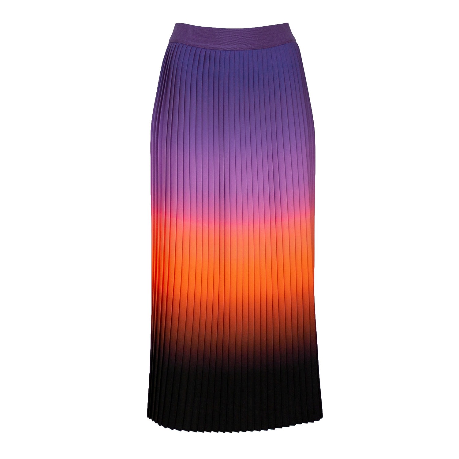 Women’s Maxi Pleated Ombre Skirt Small Lalipop Design