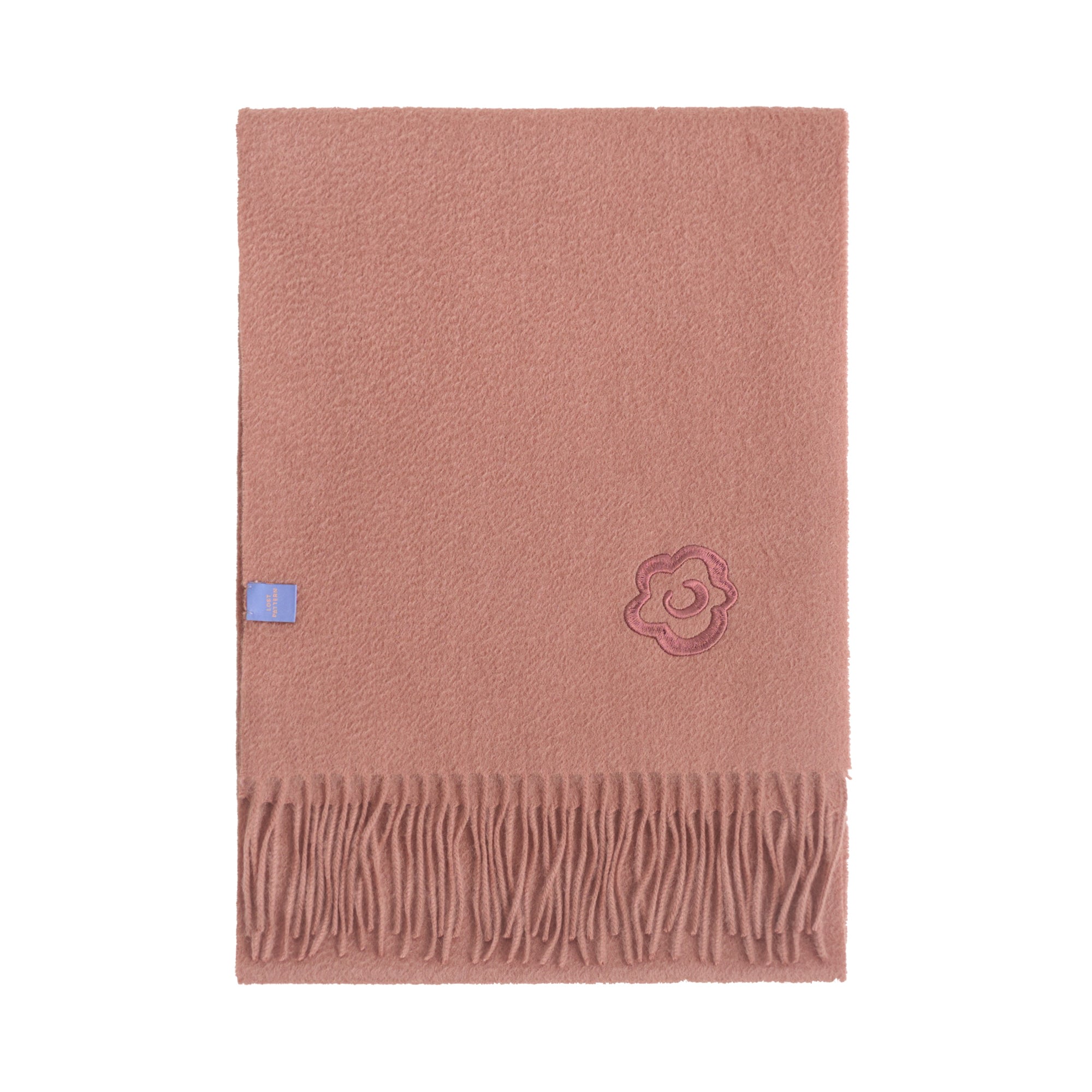 Women’s Pink / Purple "Lost In Warmth" Classic Cashmere Scarf - Dusty Rose Lost Pattern Nyc