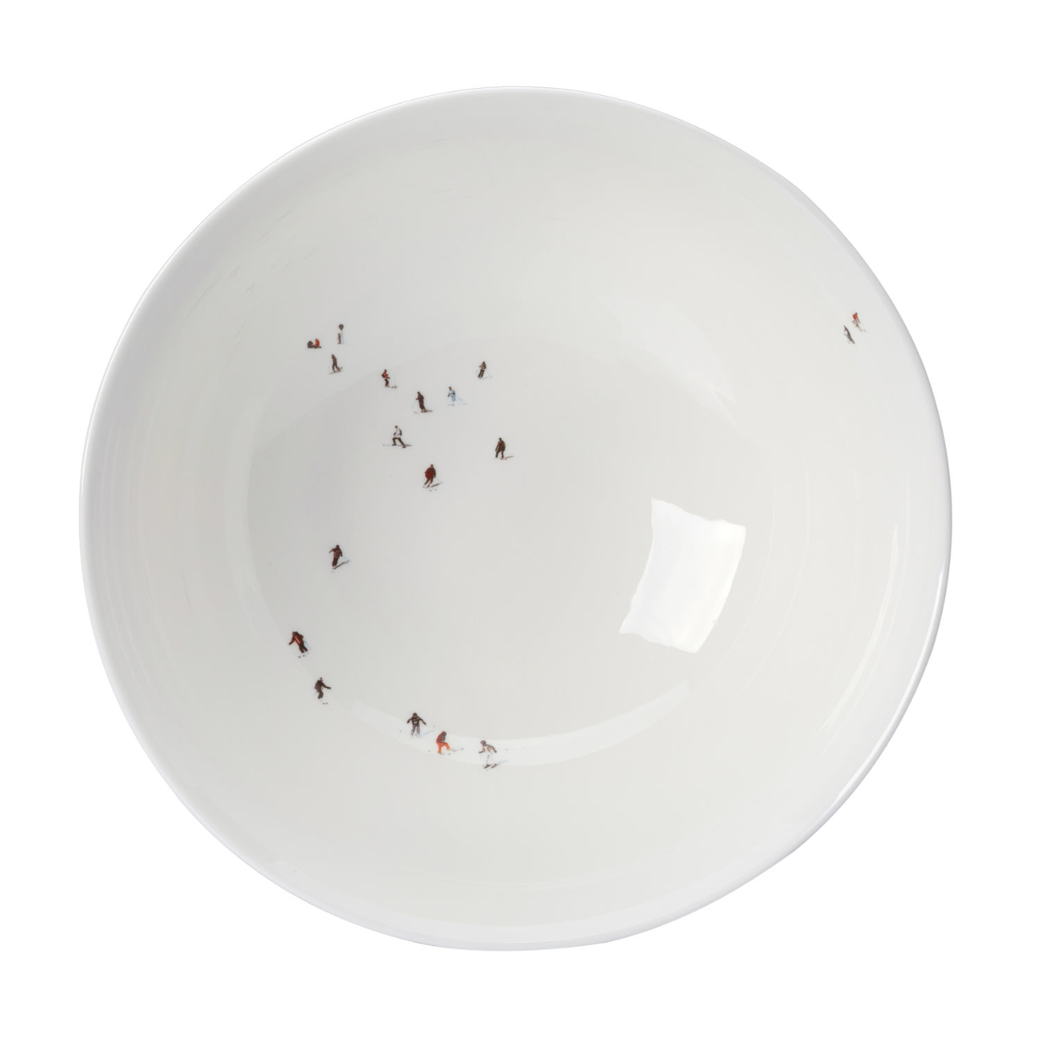 Dede Johnston White Serving Bowl In Multi