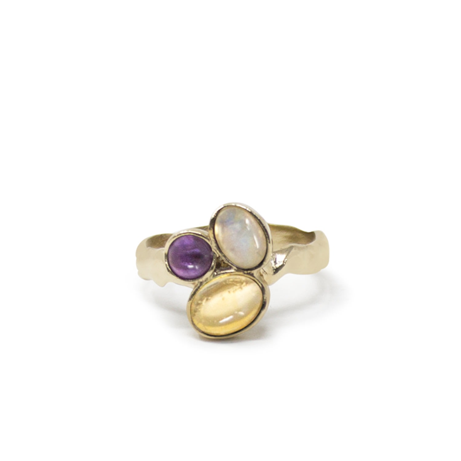 Women’s Cosmo 18Kt Gold-Plated Multicolor Ring Vintouch Italy