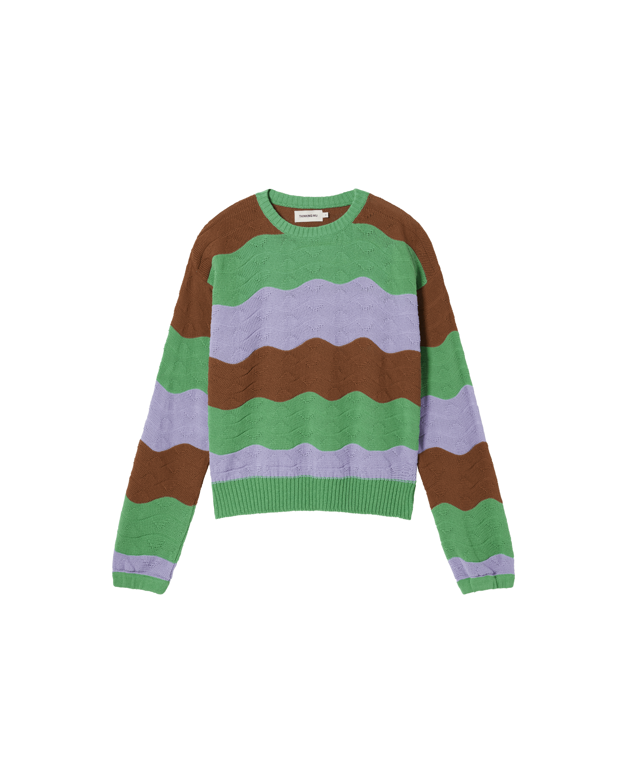 Shop Thinking Mu Women's Green Knitted Jo Sweater