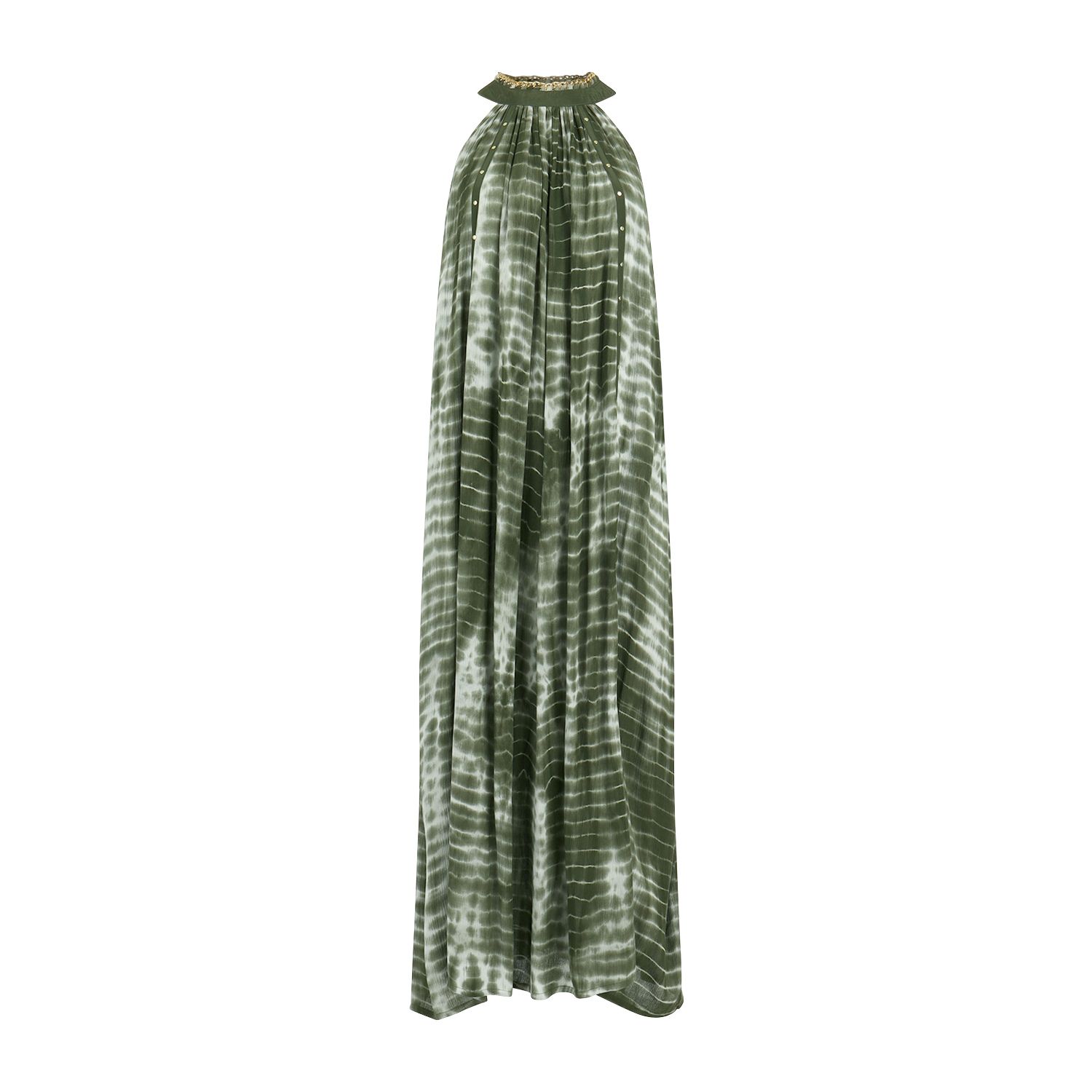 Women’s Green Hermosa Tie Dye Maxi Dress - Olive S/M Rocking Gypsy